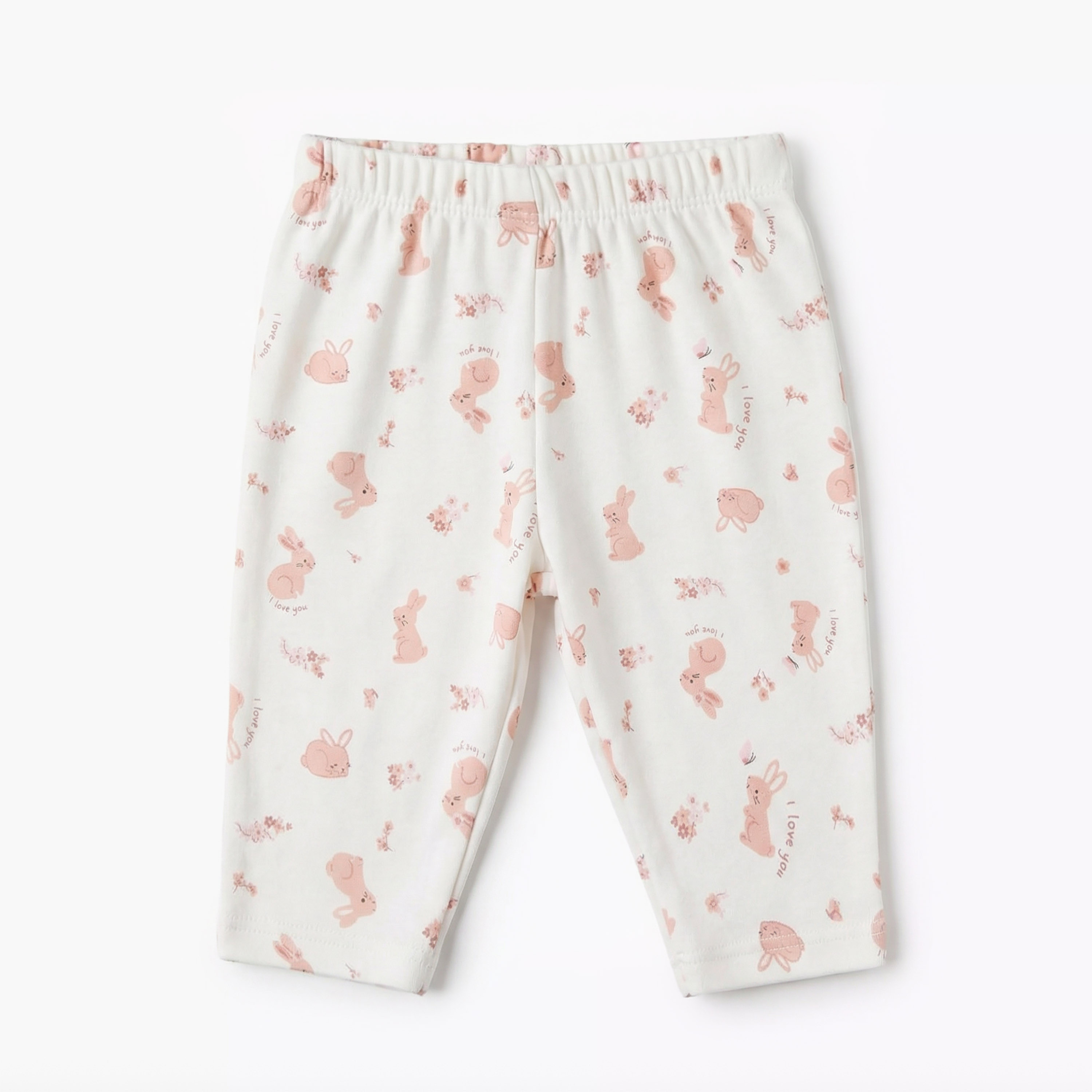 Juniors Cotton Round Neck Long Sleeves Pyjama Set with Bunny Print-baby-girls-clothing-nightwear-pyjamasets-image-3
