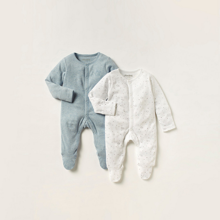 Juniors Assorted Sleepsuit with Long Sleeves - Set of 2