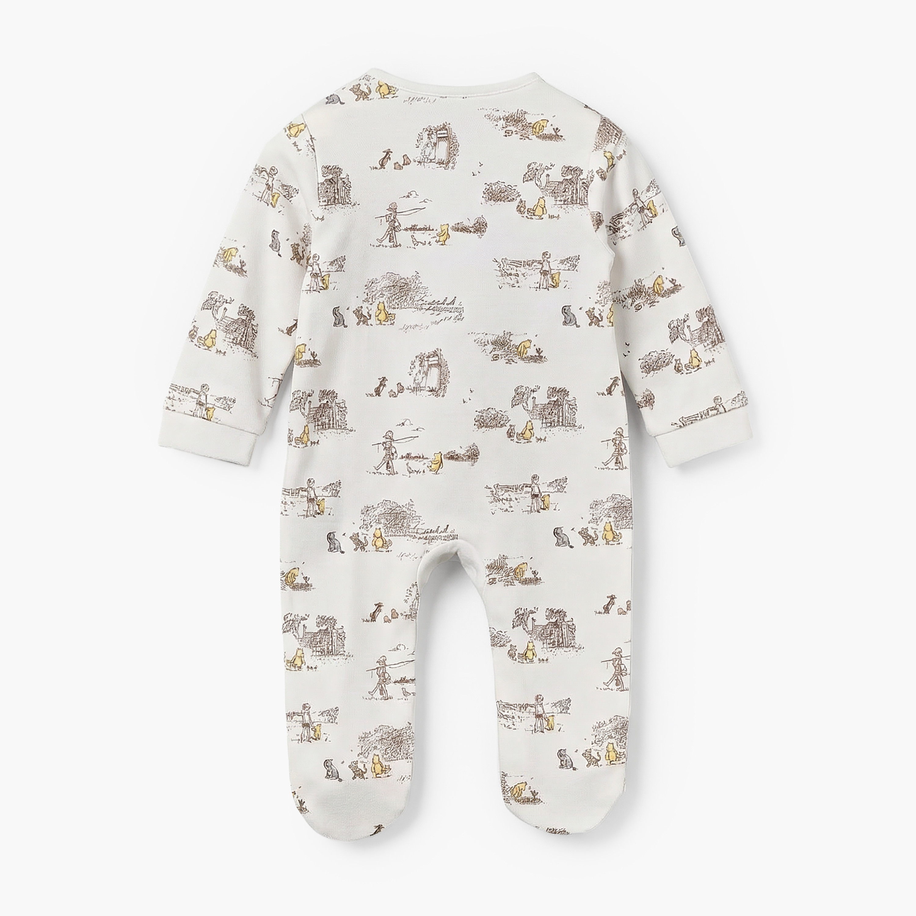 Disney Cotton Crew Neck Long Sleeves Sleepsuit with Winnie the Pooh and Friends Print-baby-boys-clothing-nightwear-sleepsuits-image-3
