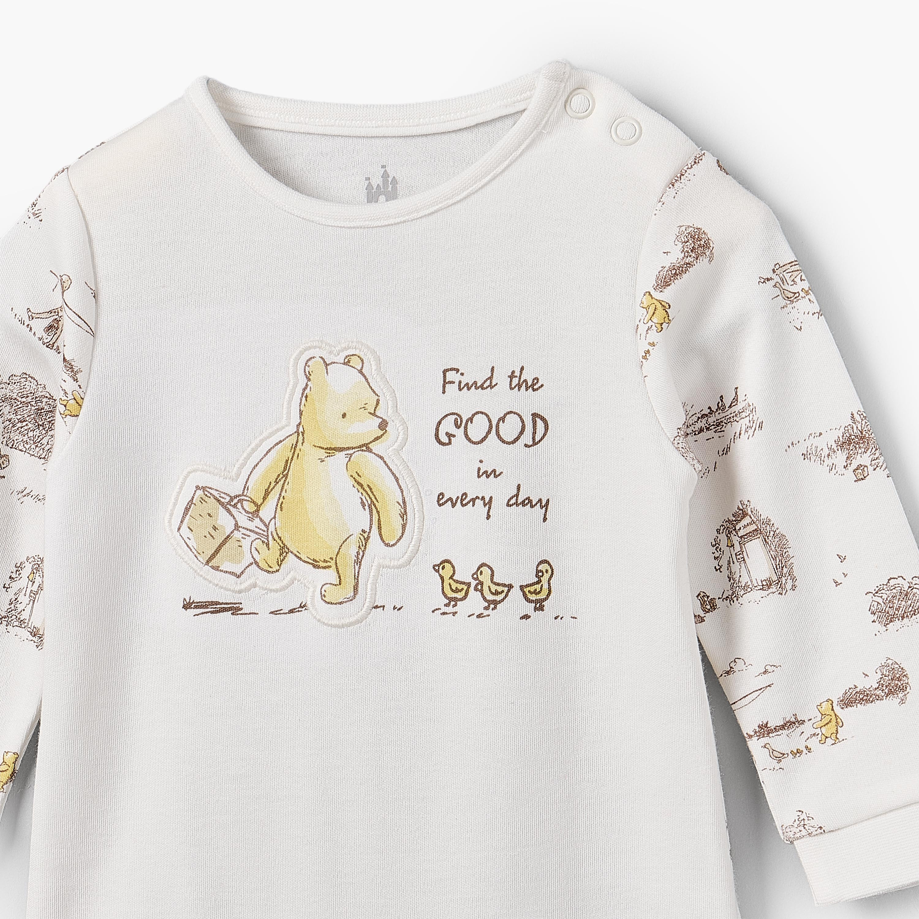 Disney Cotton Crew Neck Long Sleeves Sleepsuit with Winnie the Pooh and Friends Print-baby-boys-clothing-nightwear-sleepsuits-image-4