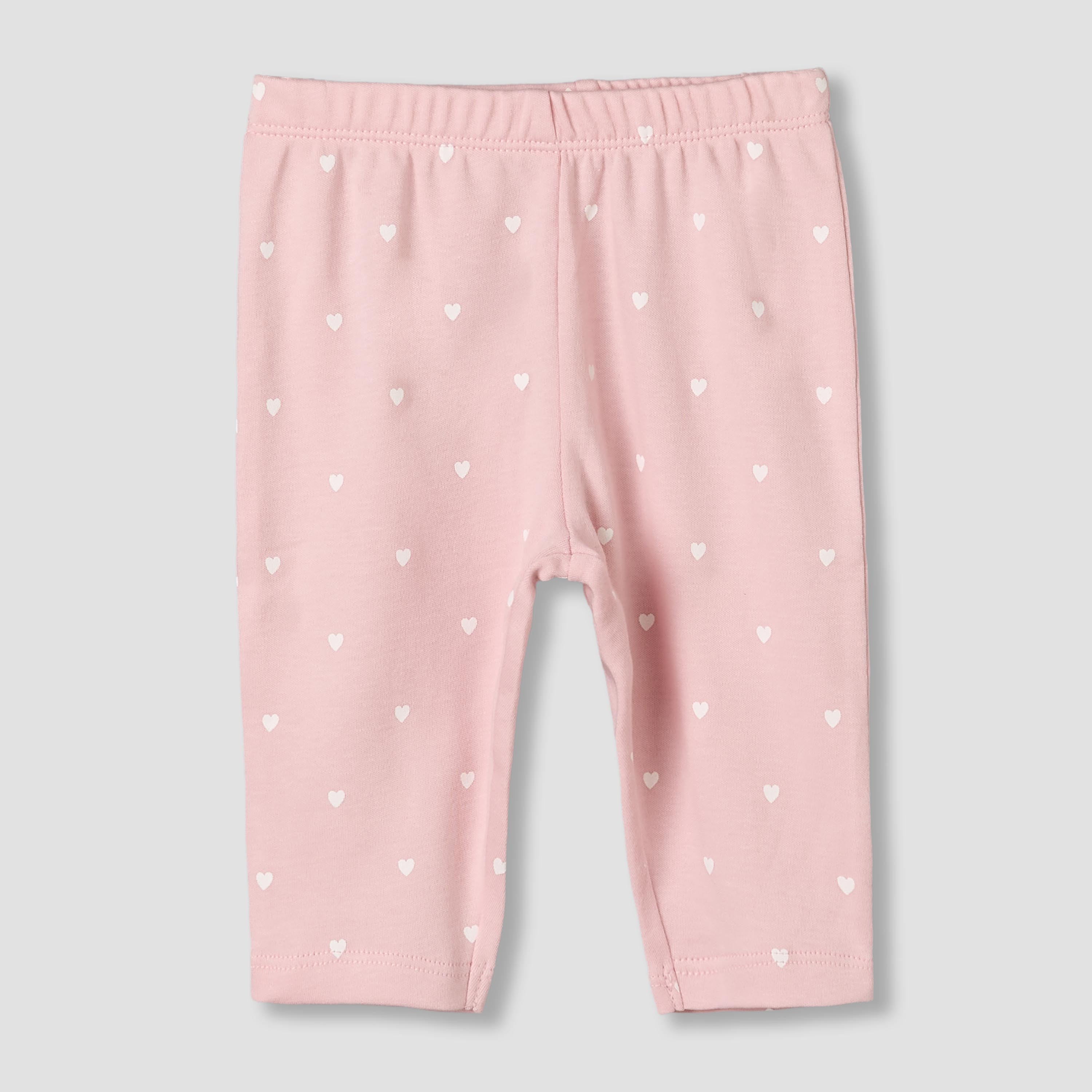 Juniors Cotton Round Neck Long Sleeves Pyjama Set with Heart Print-baby-girls-clothing-nightwear-pyjamasets-image-3