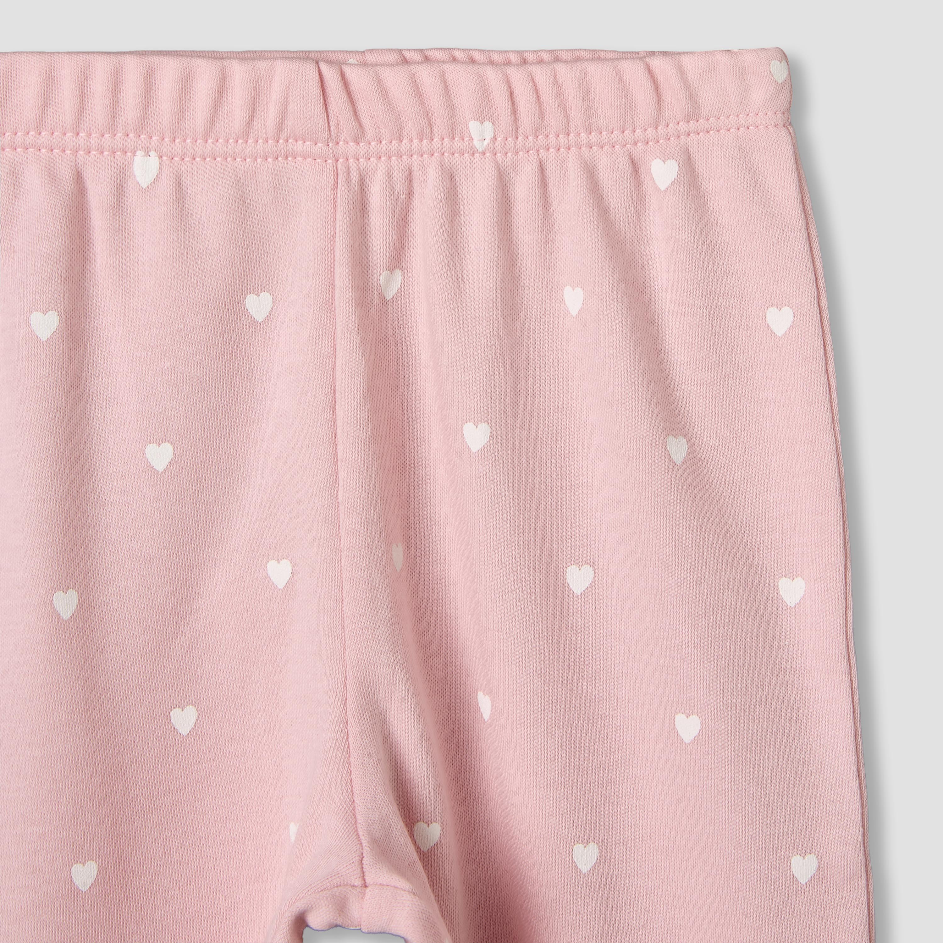 Juniors Cotton Round Neck Long Sleeves Pyjama Set with Heart Print-baby-girls-clothing-nightwear-pyjamasets-image-6