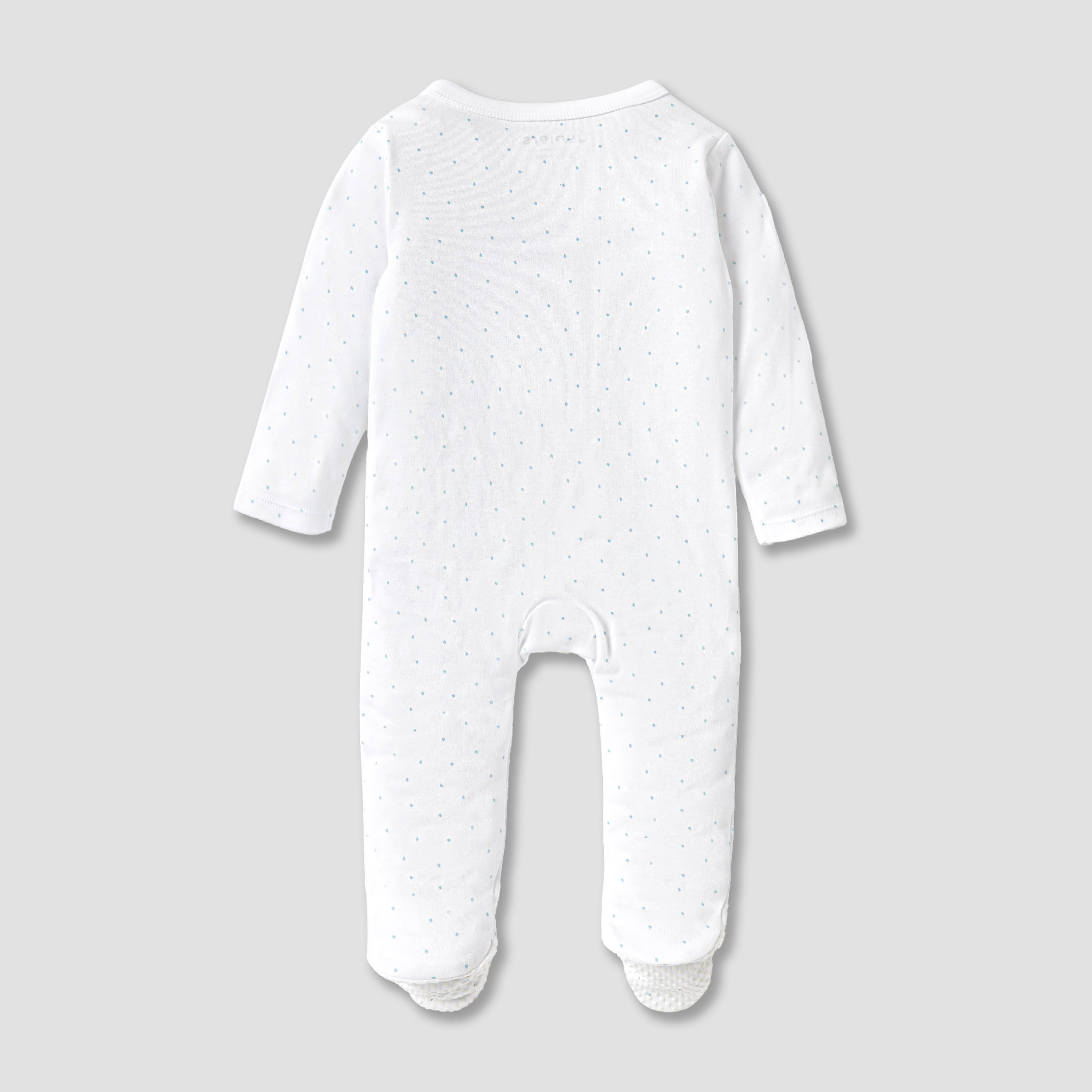 Juniors Embroidered Closed Feet Sleepsuit with Long Sleeves-baby-boys-clothing-nightwear-sleepsuits-image-3