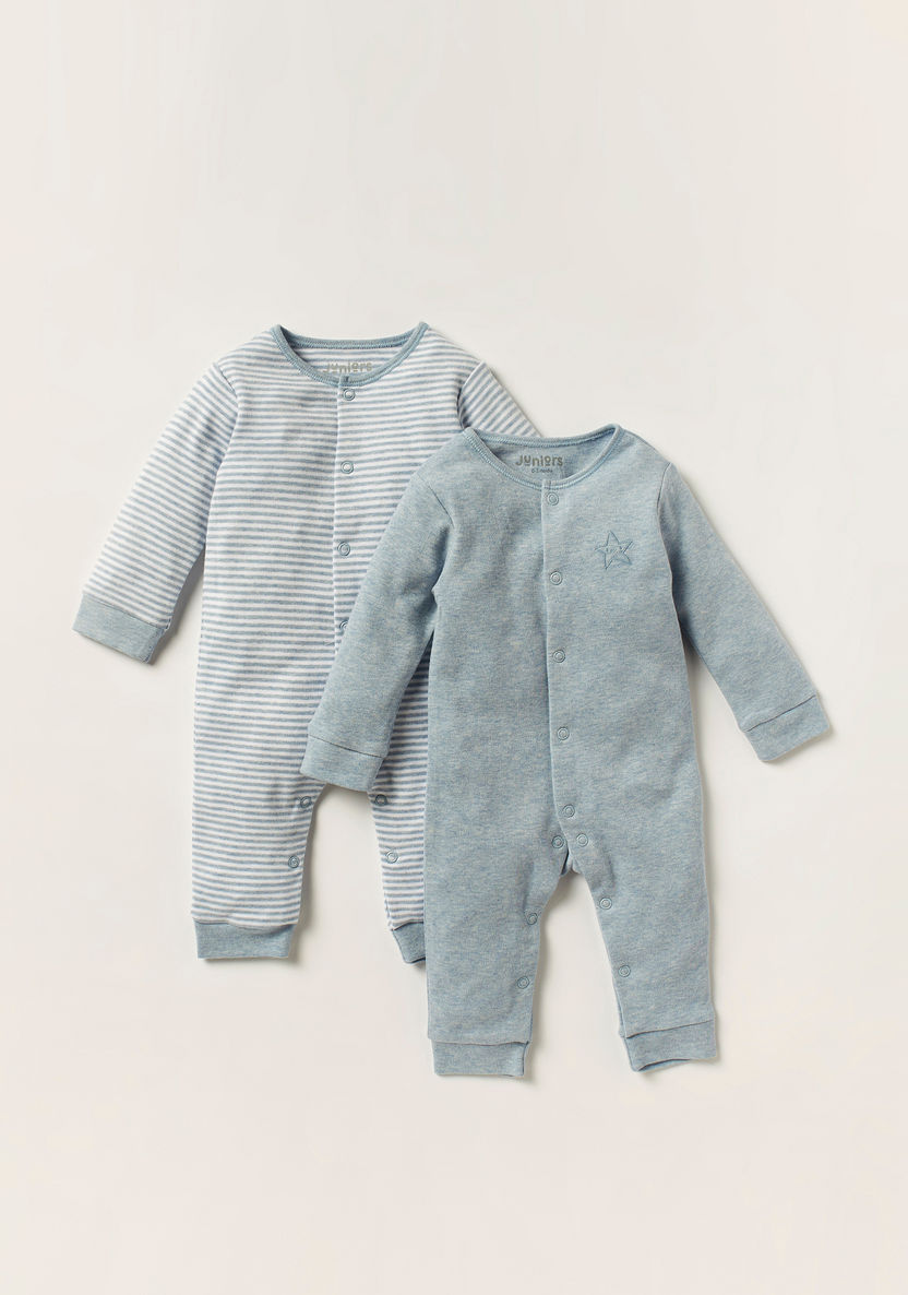 Juniors Assorted Romper with Long Sleeves - Set of 2-Sleepsuits-image-0