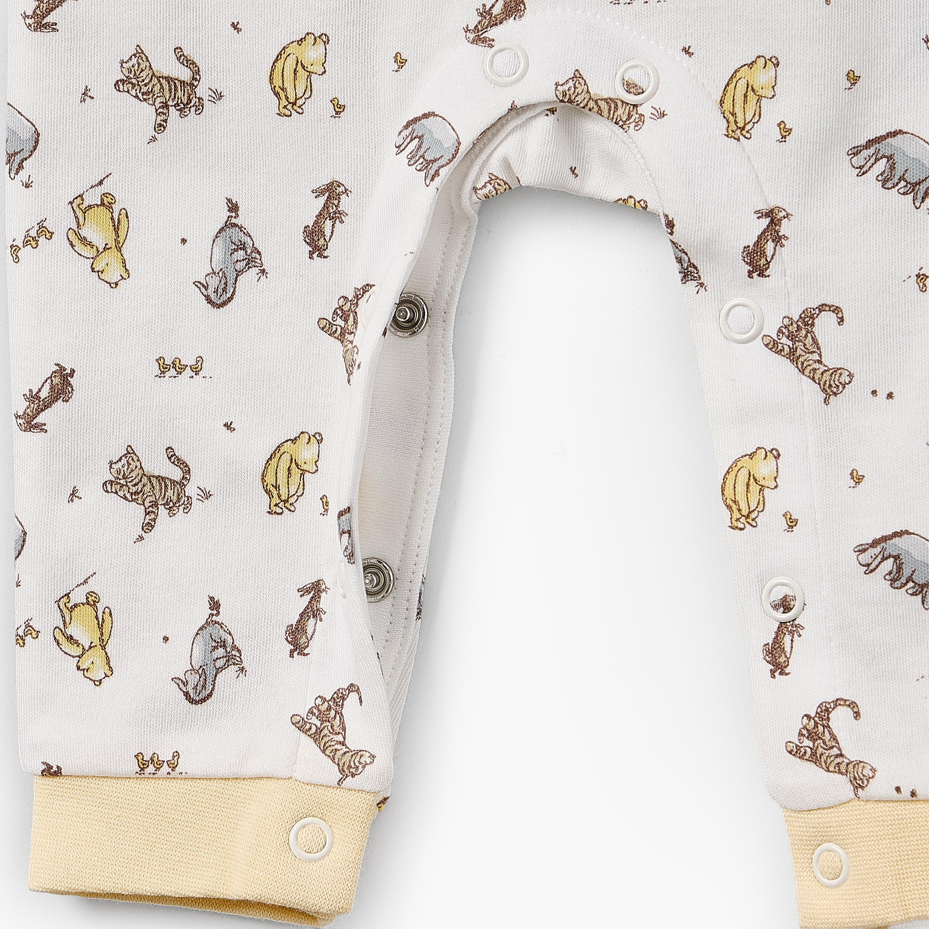 بدلة نوم قطن بياقة مستديرة وأكمام طويلة بطبعات ويني ذا بوه والأصدقاء من ديزني-baby-boys-clothing-nightwear-sleepsuits-image-4