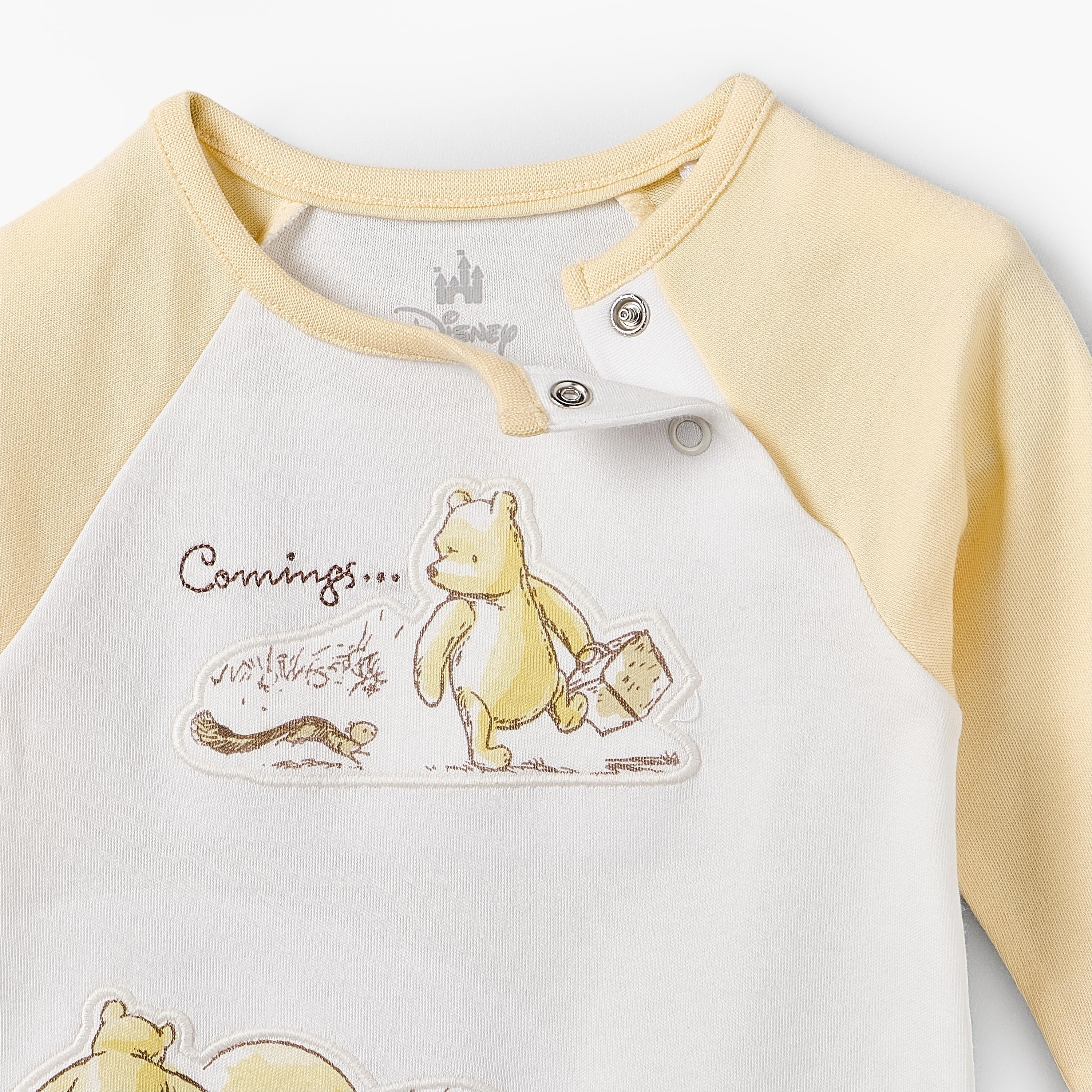 بدلة نوم قطن بياقة مستديرة وأكمام طويلة بطبعات ويني ذا بوه والأصدقاء من ديزني-baby-boys-clothing-nightwear-sleepsuits-image-5