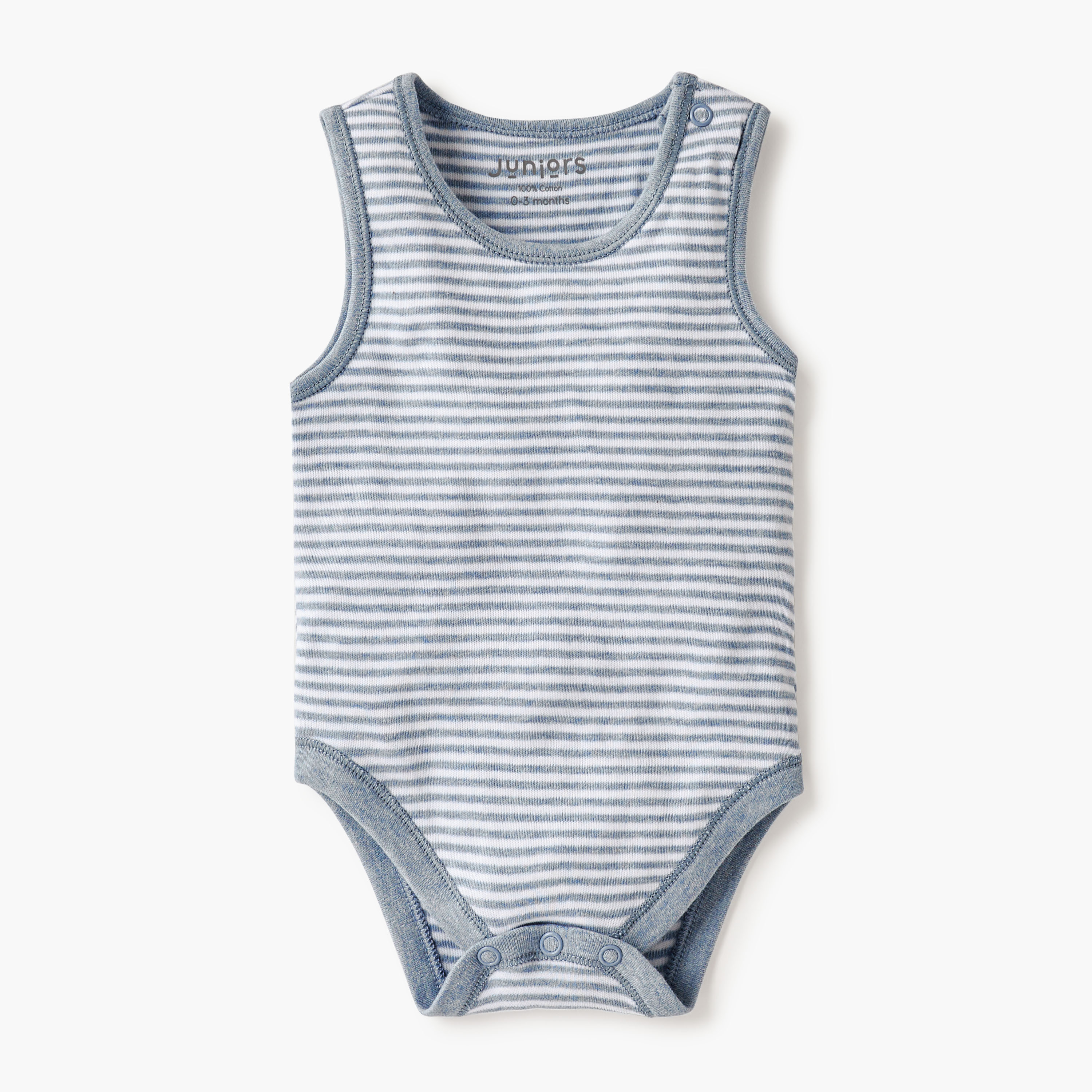 Juniors Assorted Sleeveless Bodysuit with Button Closure - Set of 2-baby-boys-clothing-bodysuits-image-2