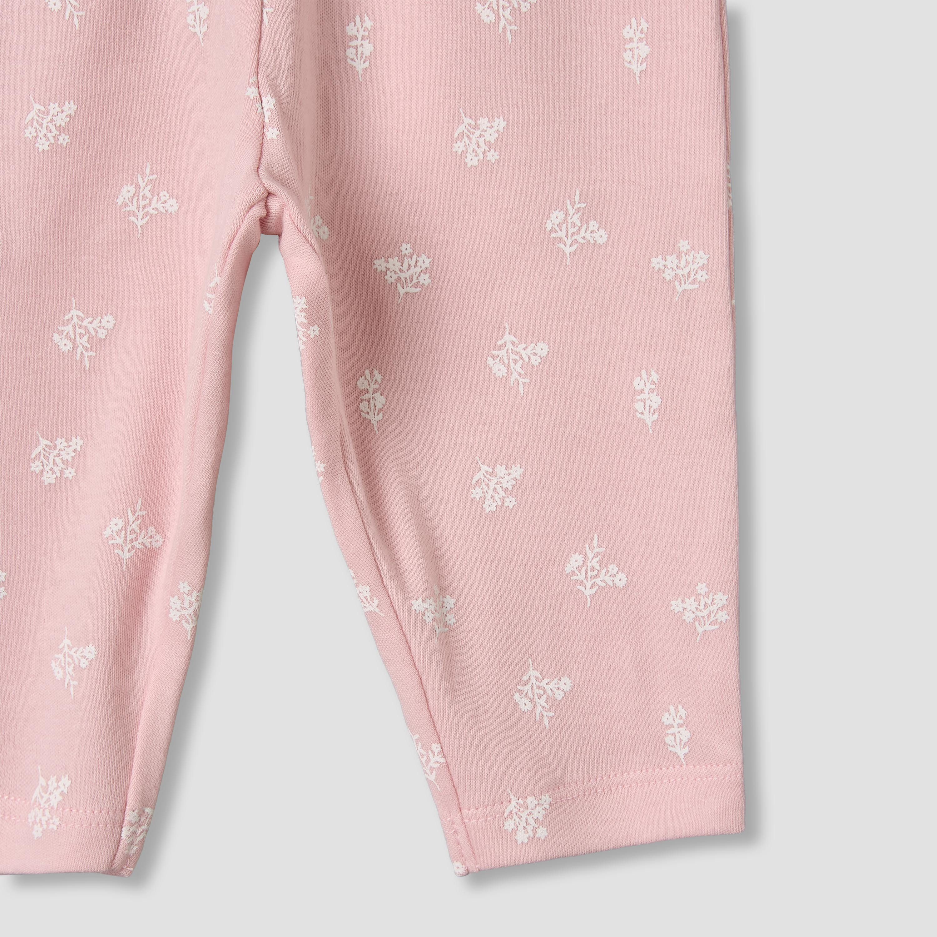 Juniors Cotton Round Neck Long Sleeves Pyjama Set with Floral Print-baby-girls-clothing-nightwear-pyjamasets-image-7