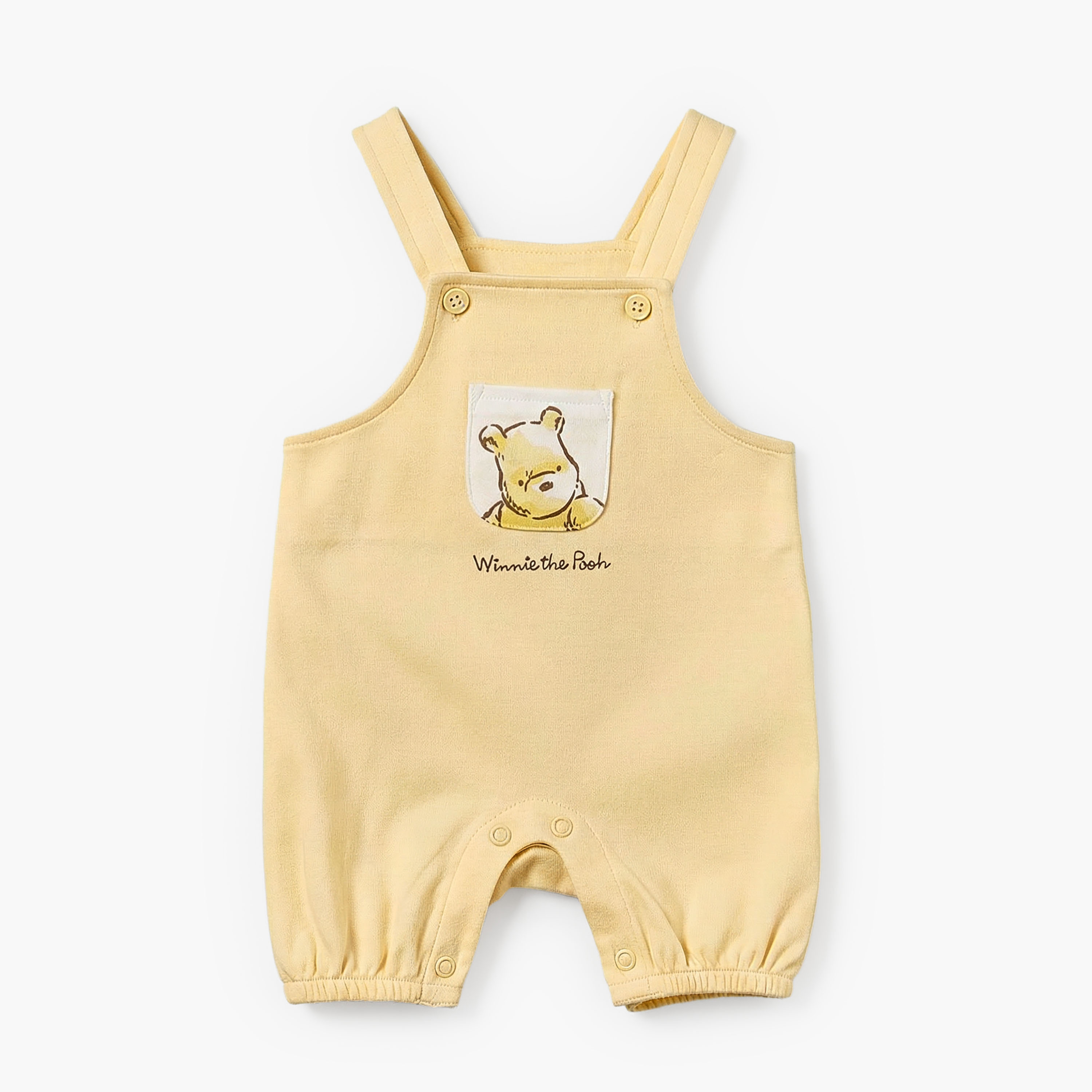 Disney Round Neck Short Sleeves T-shirt and Dungaree Set with Winnie the Pooh Print-baby-boys-clothing-setsandcoords-image-4