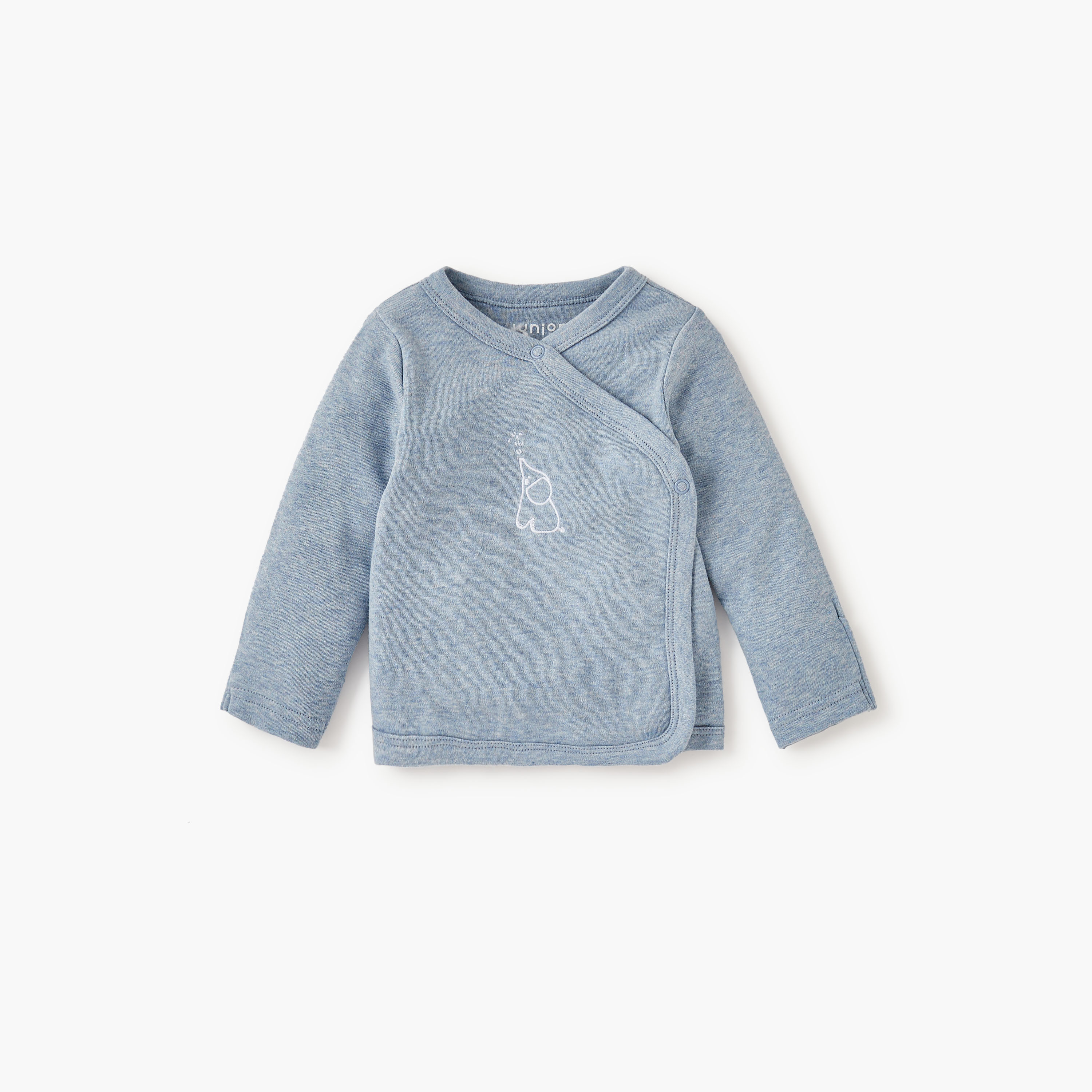 Juniors Elephant Print T-shirt with Closed Feet Pyjama - Set of 2-baby-boys-clothing-nightwear-pyjamasets-image-2