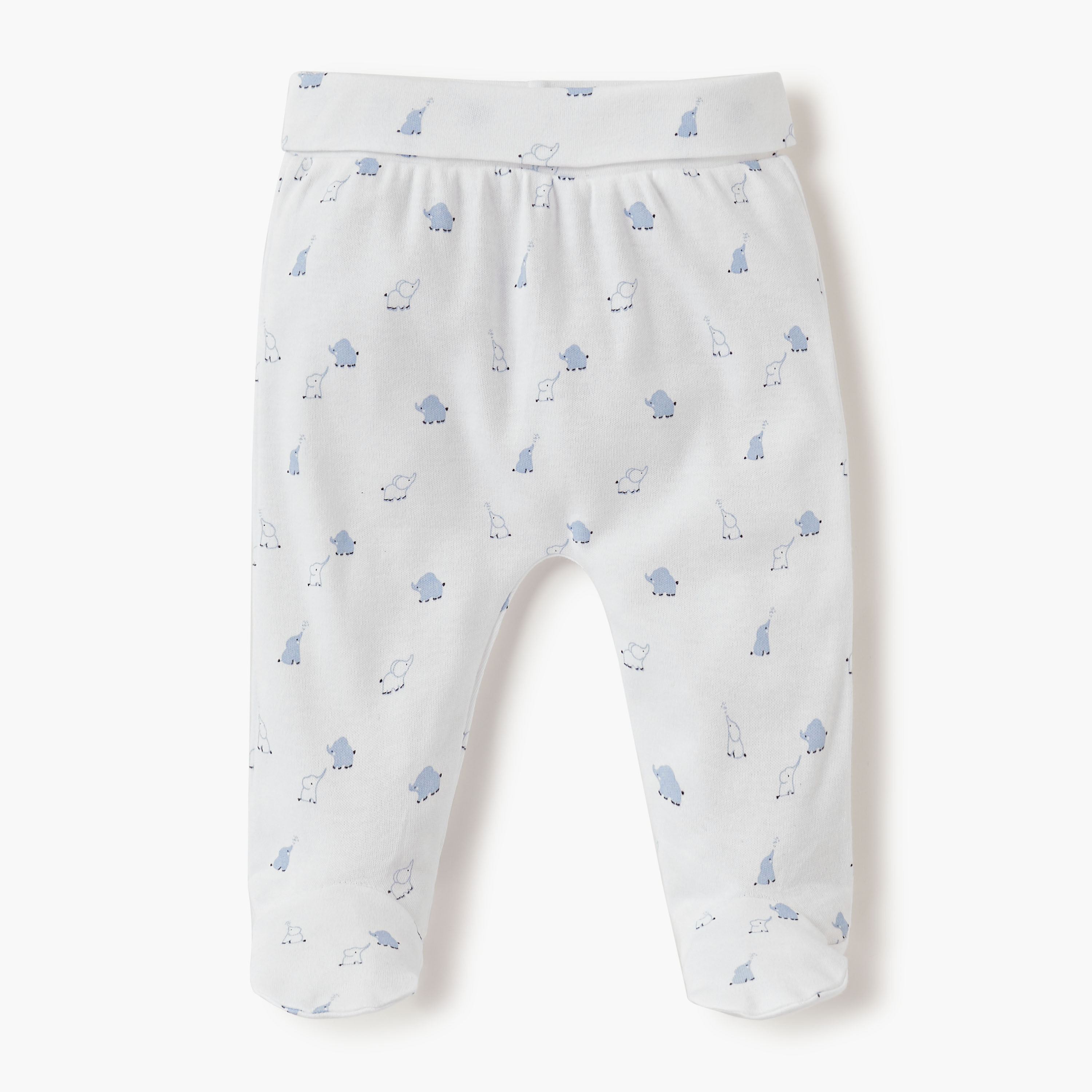 Juniors Elephant Print T-shirt with Closed Feet Pyjama - Set of 2-baby-boys-clothing-nightwear-pyjamasets-image-5