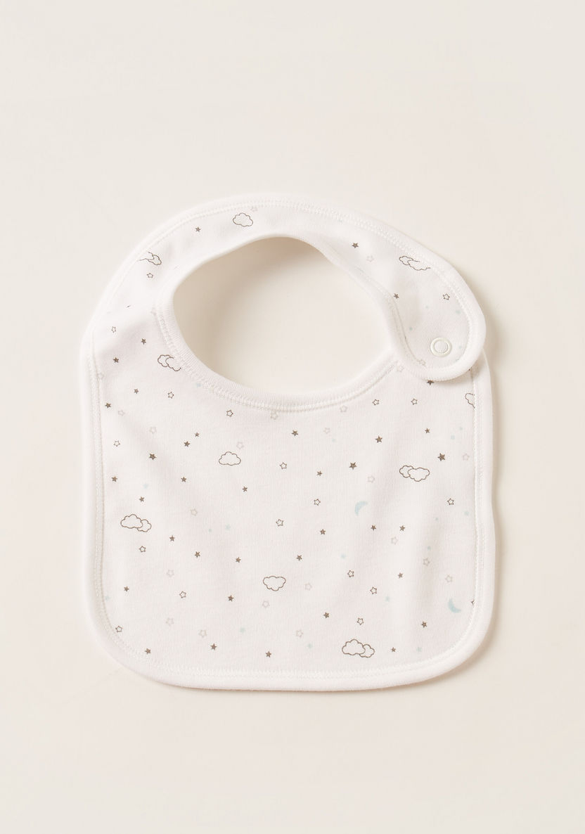 Juniors Printed Bib with Snap Button Closure - Set of 3-Bibs and Burp Cloths-image-2