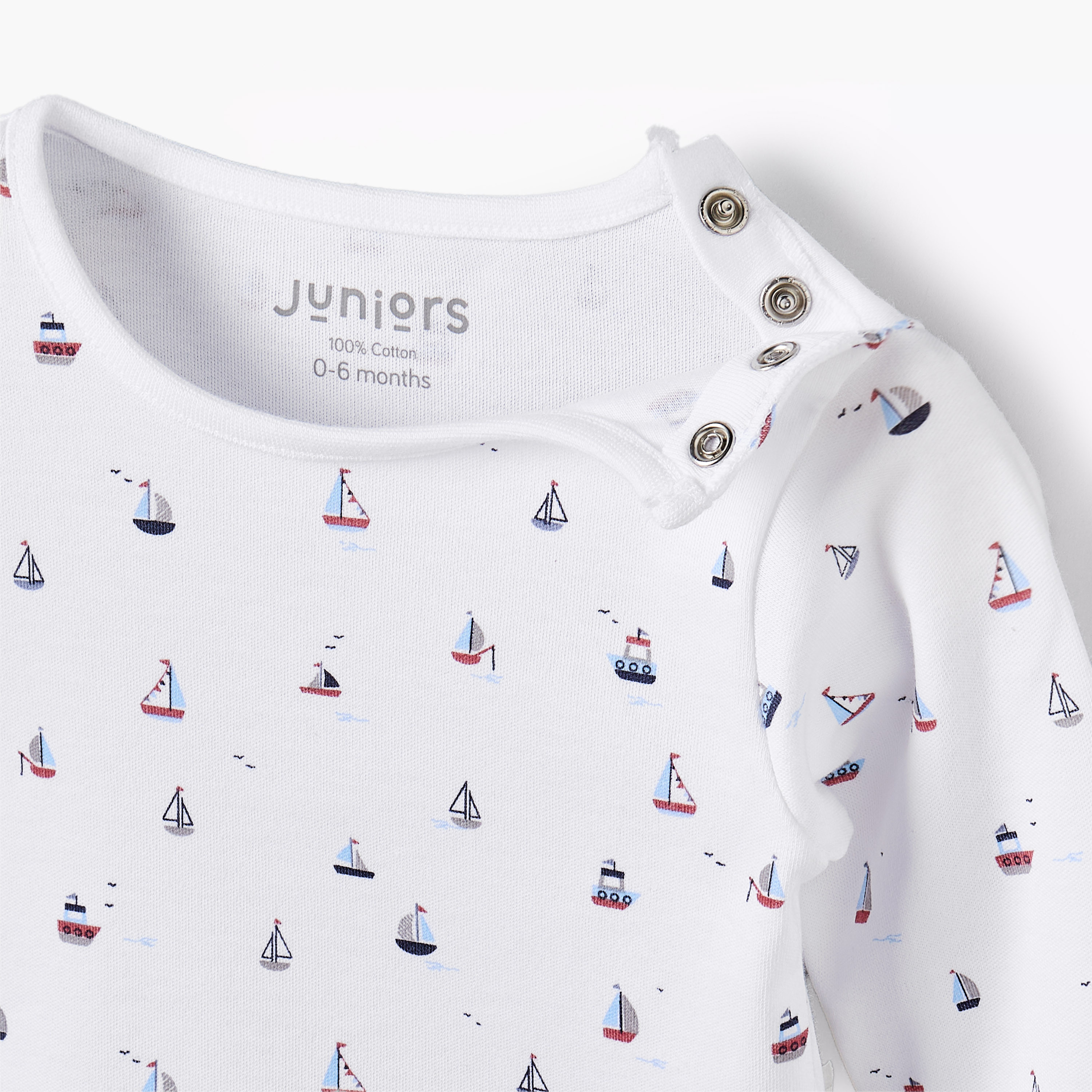 Juniors Cotton Round Neck Long Sleeves Pyjama Set with Boat Print-baby-boys-clothing-nightwear-pyjamasets-image-5