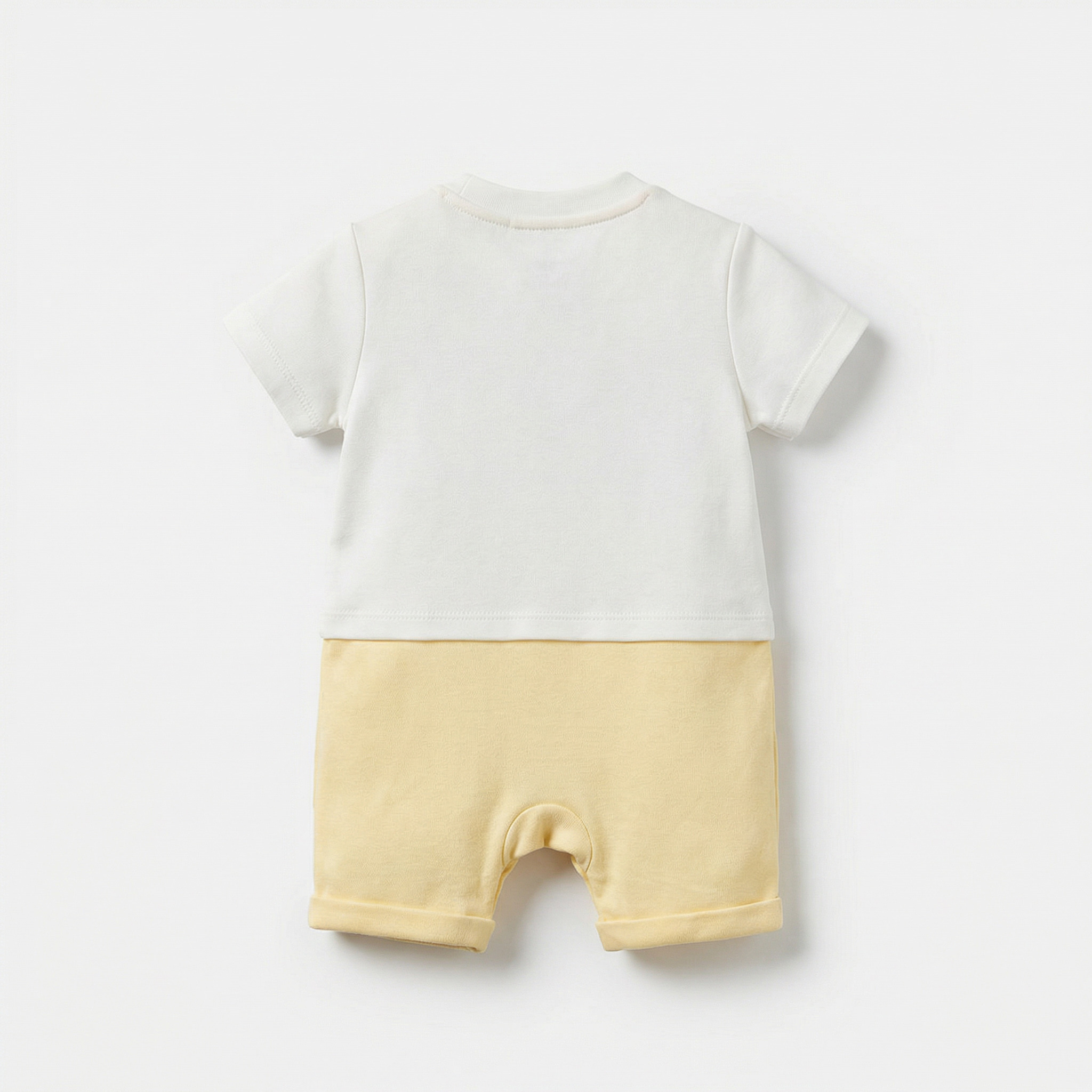 Disney Crew Neck Short Sleeves Romper with Winnie the Pooh Applique-baby-boys-clothing-rompers-image-2