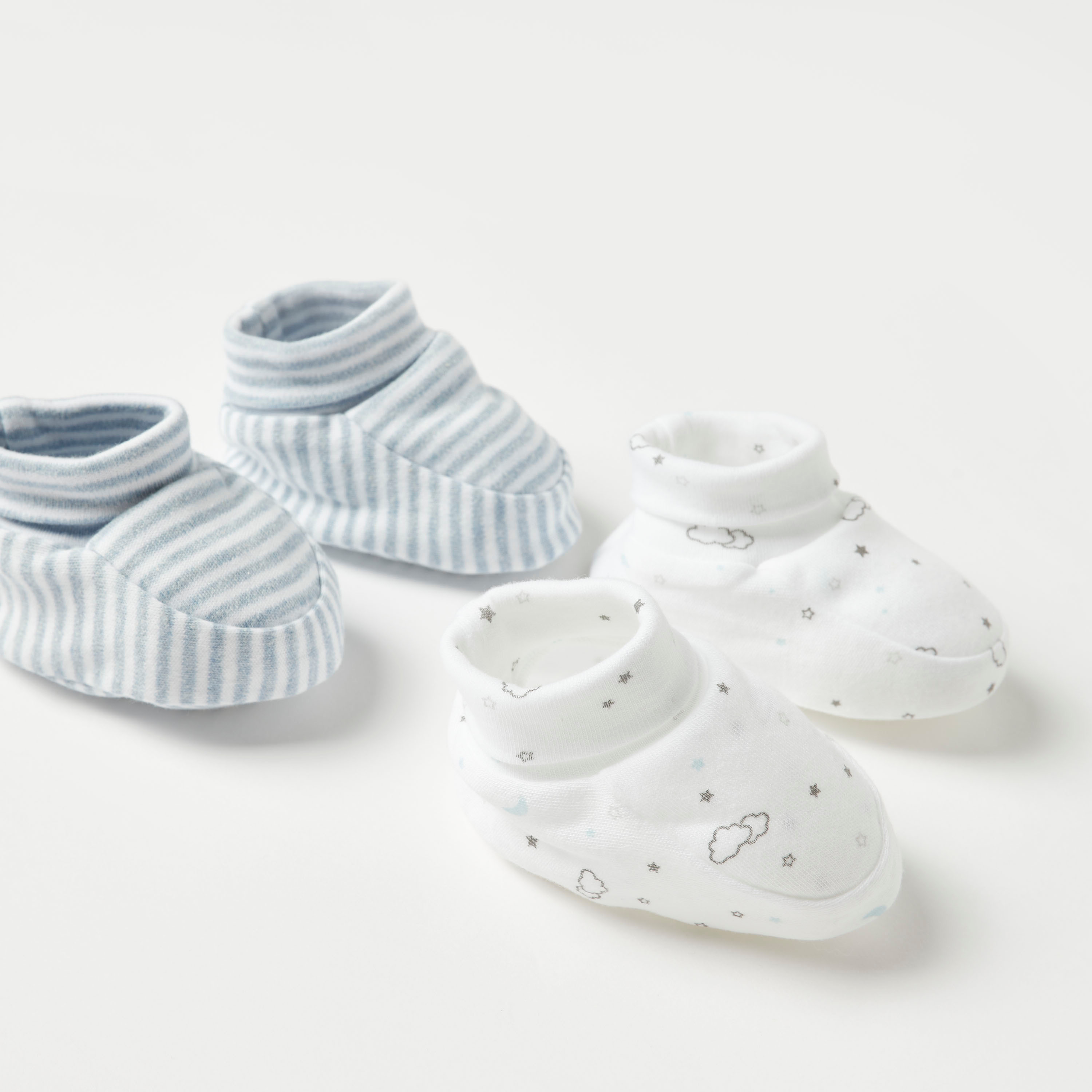 Juniors Printed Booties - Set of 2-baby-boys-shoes-booties-image-3