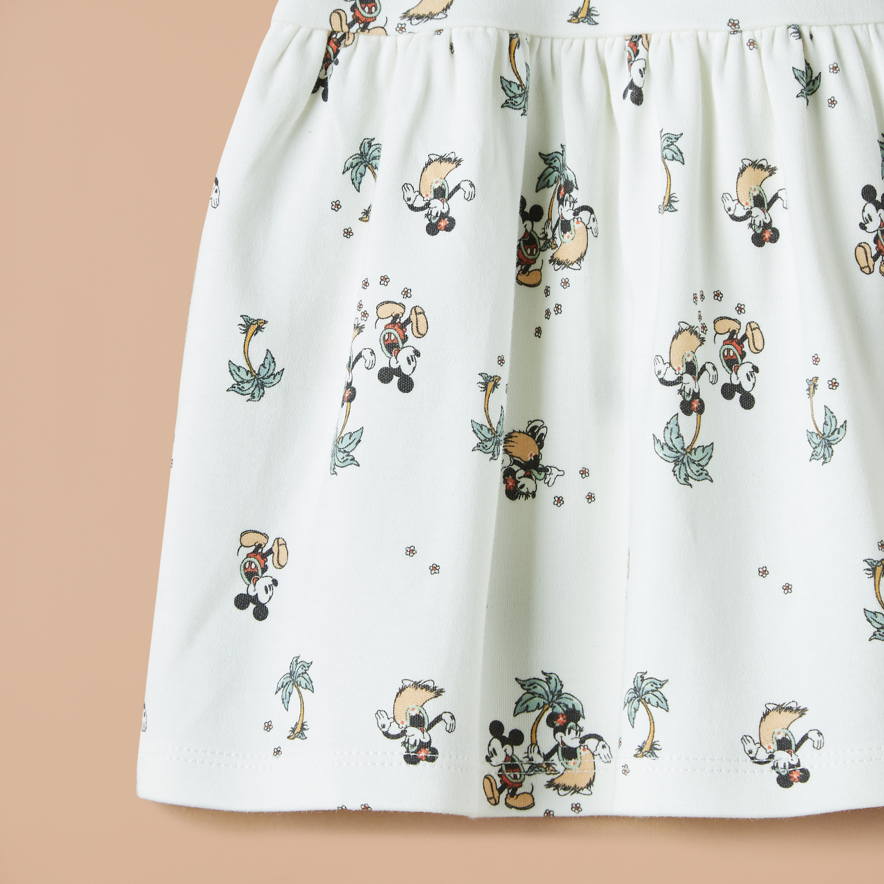Disney All-Over Mickey and Minnie Mouse Print A-line Dress with Short Sleeves-baby-girls-clothing-dressesandjumpsuits-image-2