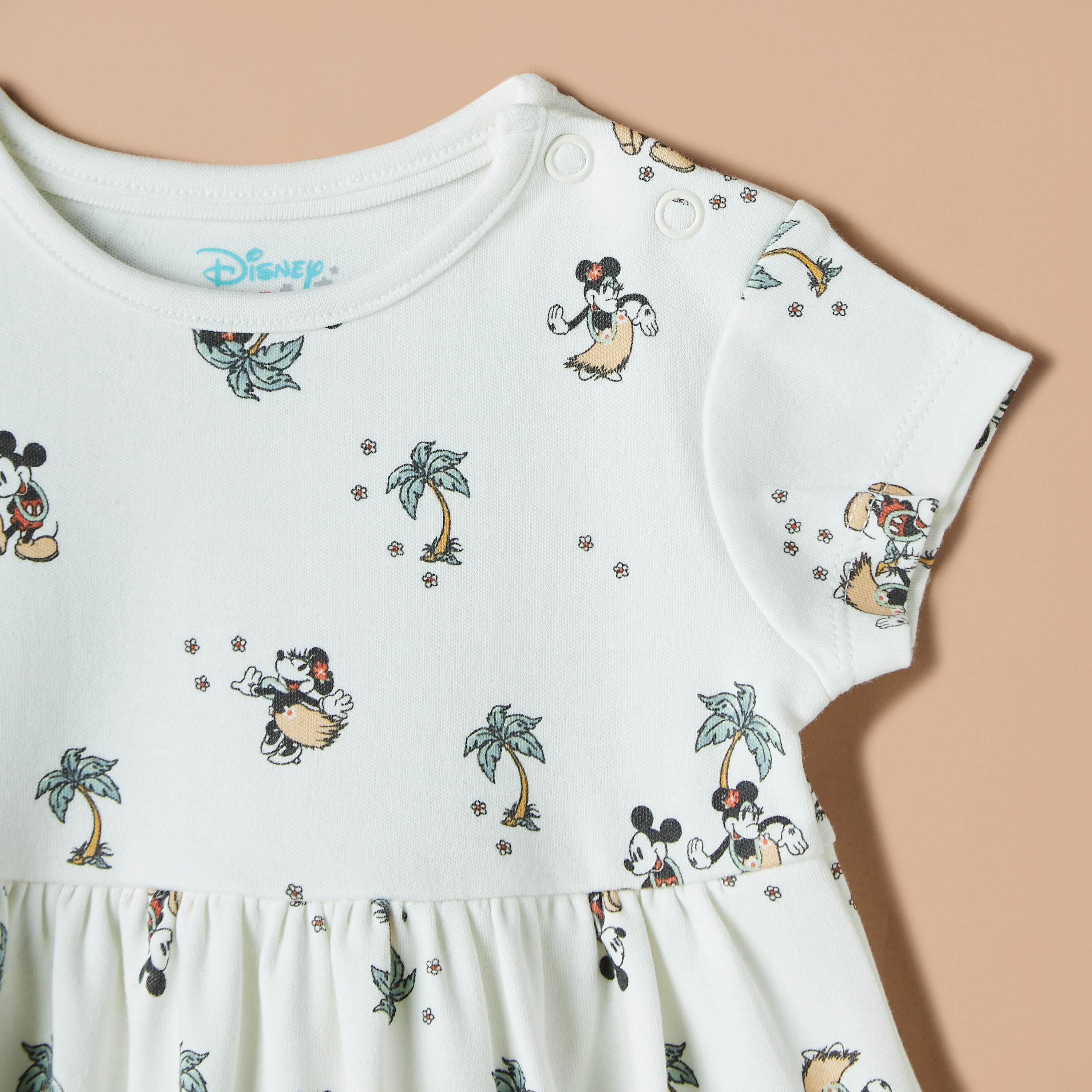 Disney All-Over Mickey and Minnie Mouse Print A-line Dress with Short Sleeves-baby-girls-clothing-dressesandjumpsuits-image-3