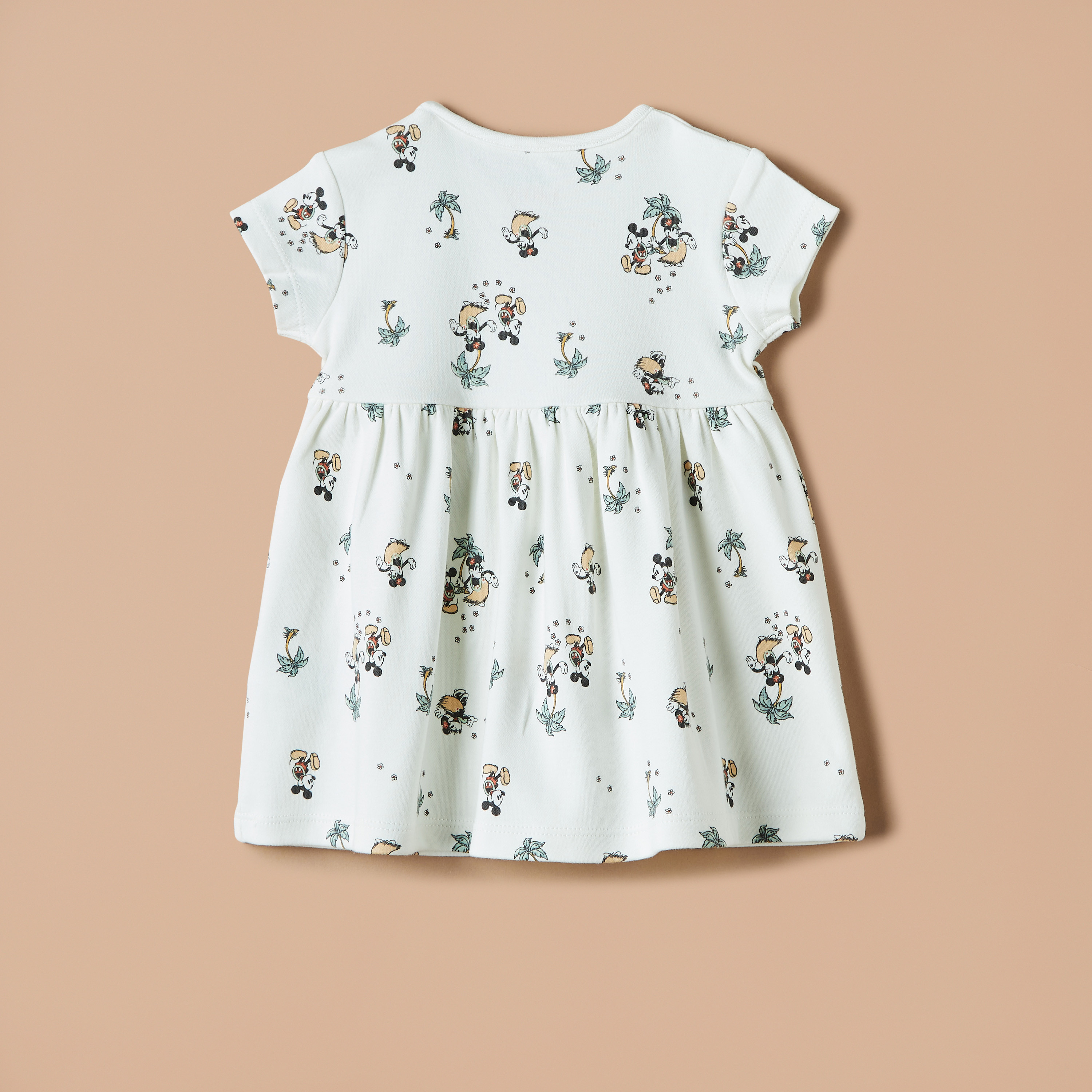 Disney All-Over Mickey and Minnie Mouse Print A-line Dress with Short Sleeves-baby-girls-clothing-dressesandjumpsuits-image-4