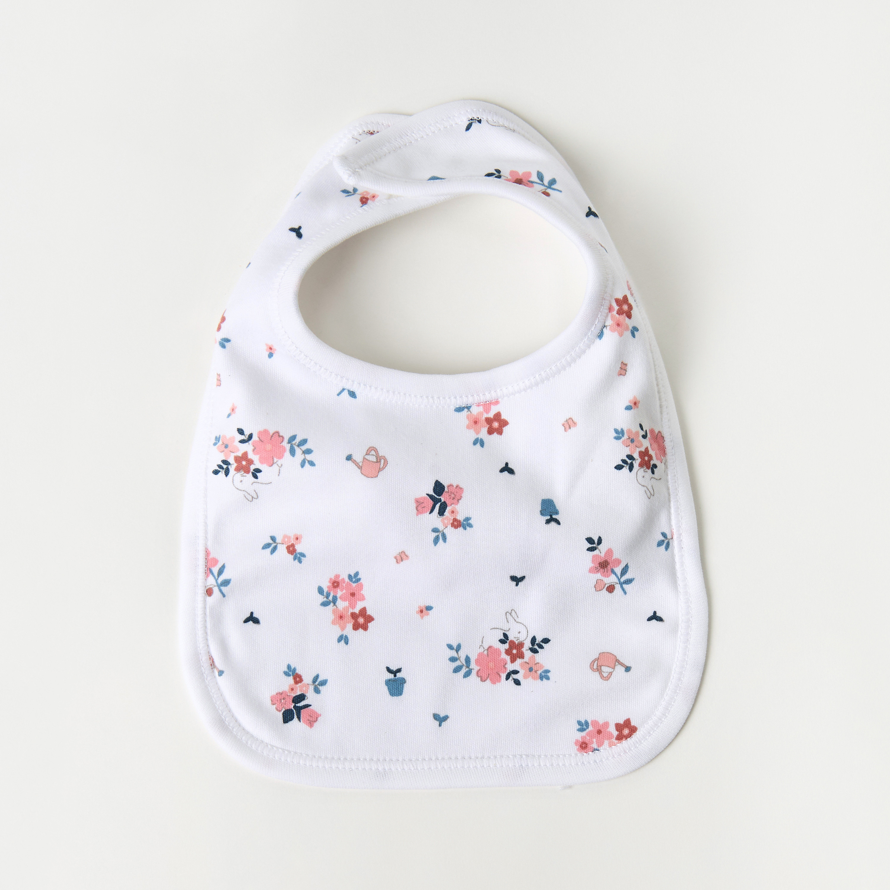 مريلة بطبعات زهرية بشريط إغلاق من جونيورز- طقم من قطعتين-baby-feeding-bibs-image-3