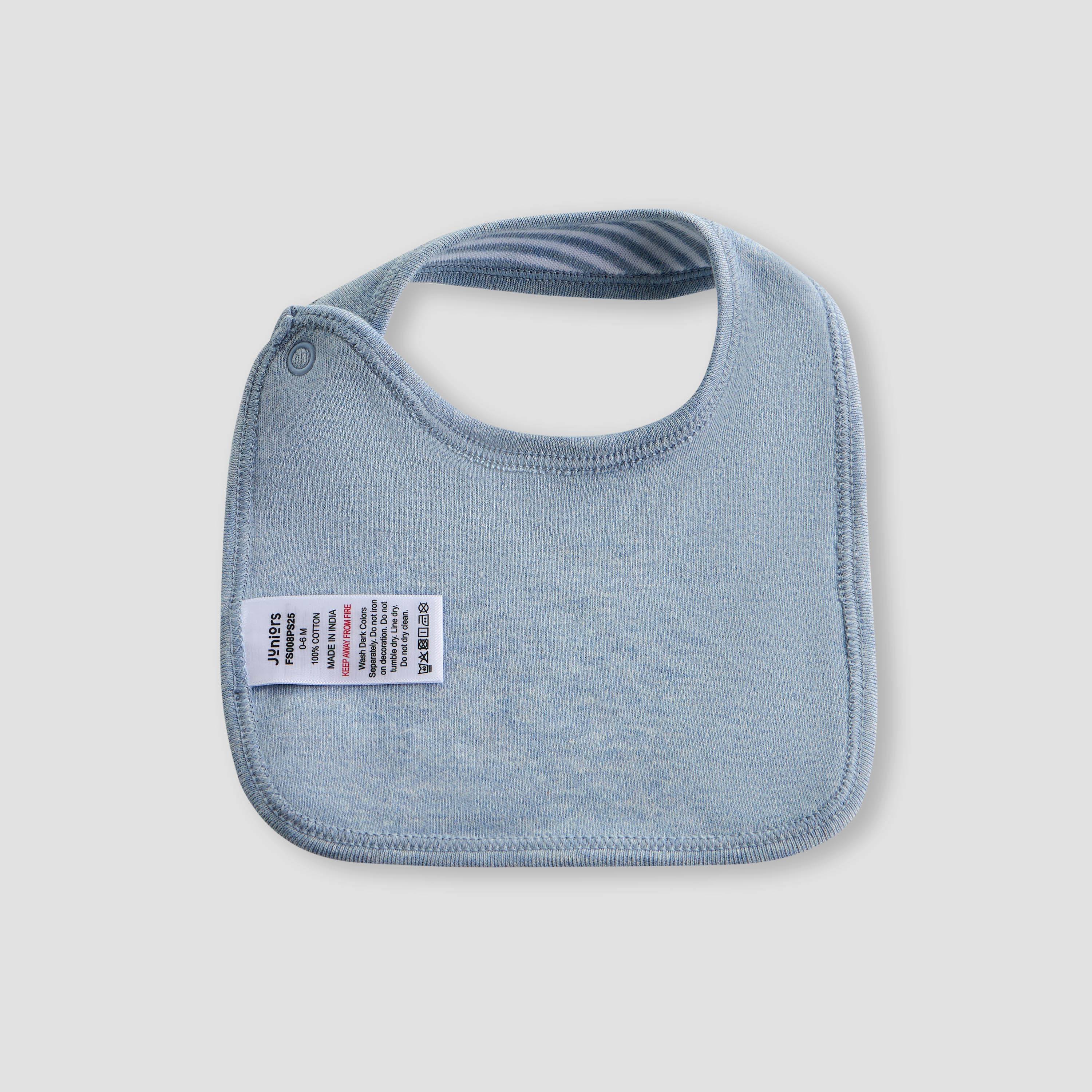 Juniors Assorted Bib with Button Closure - Set of 2-baby-feeding-bibs-image-4