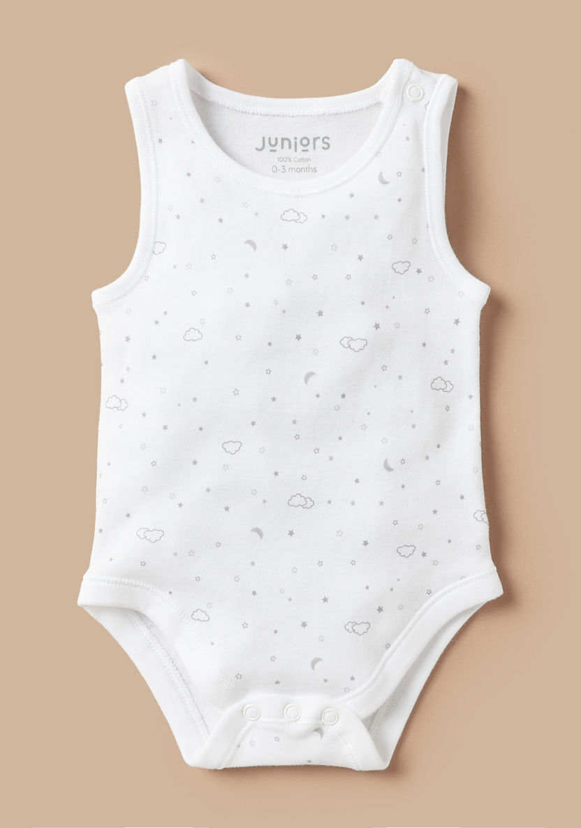 Juniors Printed Sleeveless Bodysuit - Set of 2-Bodysuits-image-2
