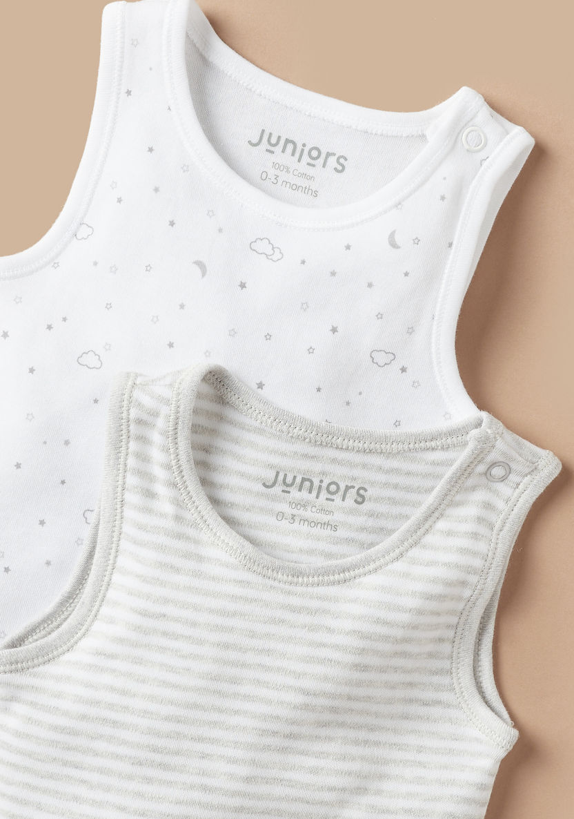 Juniors Printed Sleeveless Bodysuit - Set of 2-Bodysuits-image-3