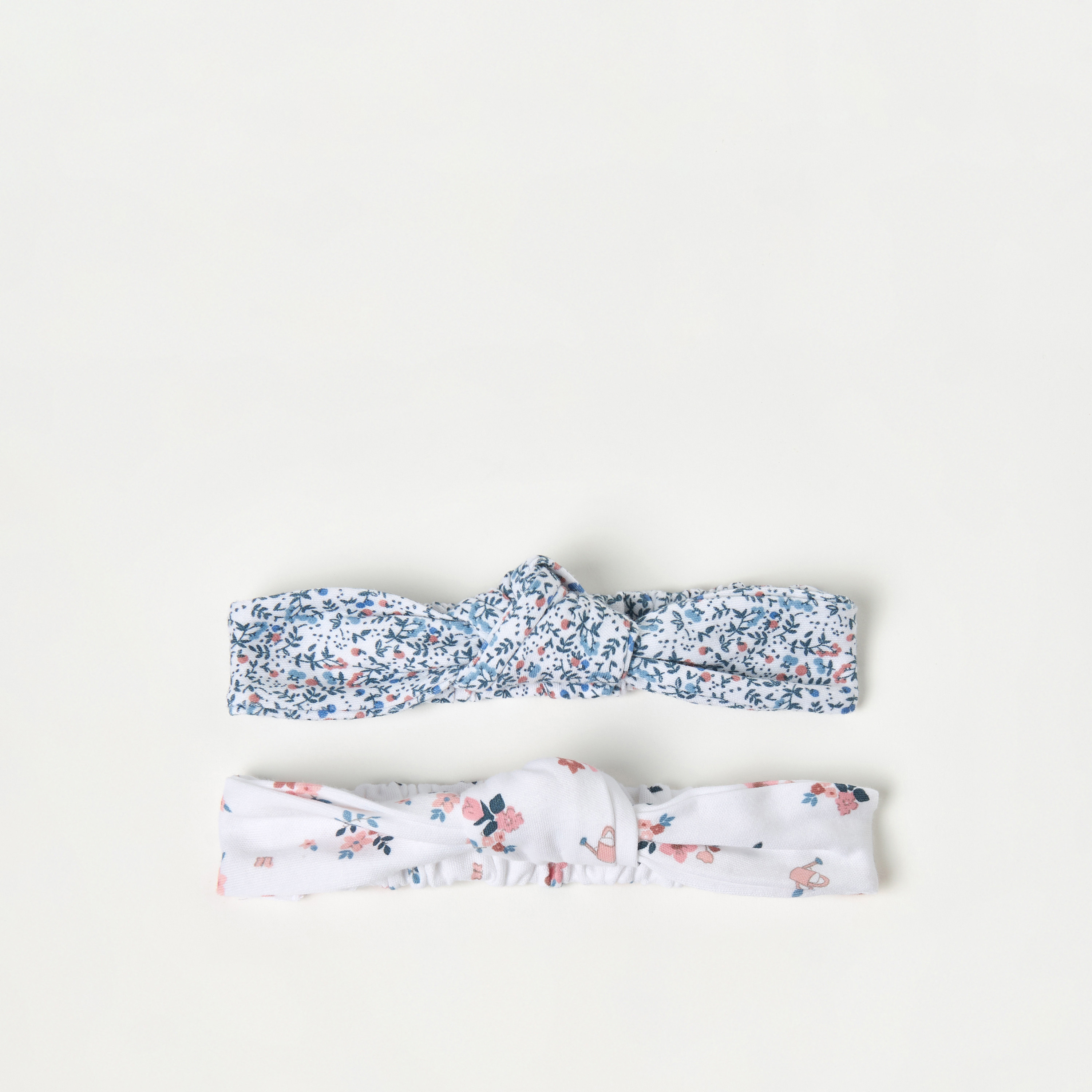 Juniors All-Over Floral Print Headband with Knot Detail - Set of 2-baby-girls-accessories-hairaccessories-image-1