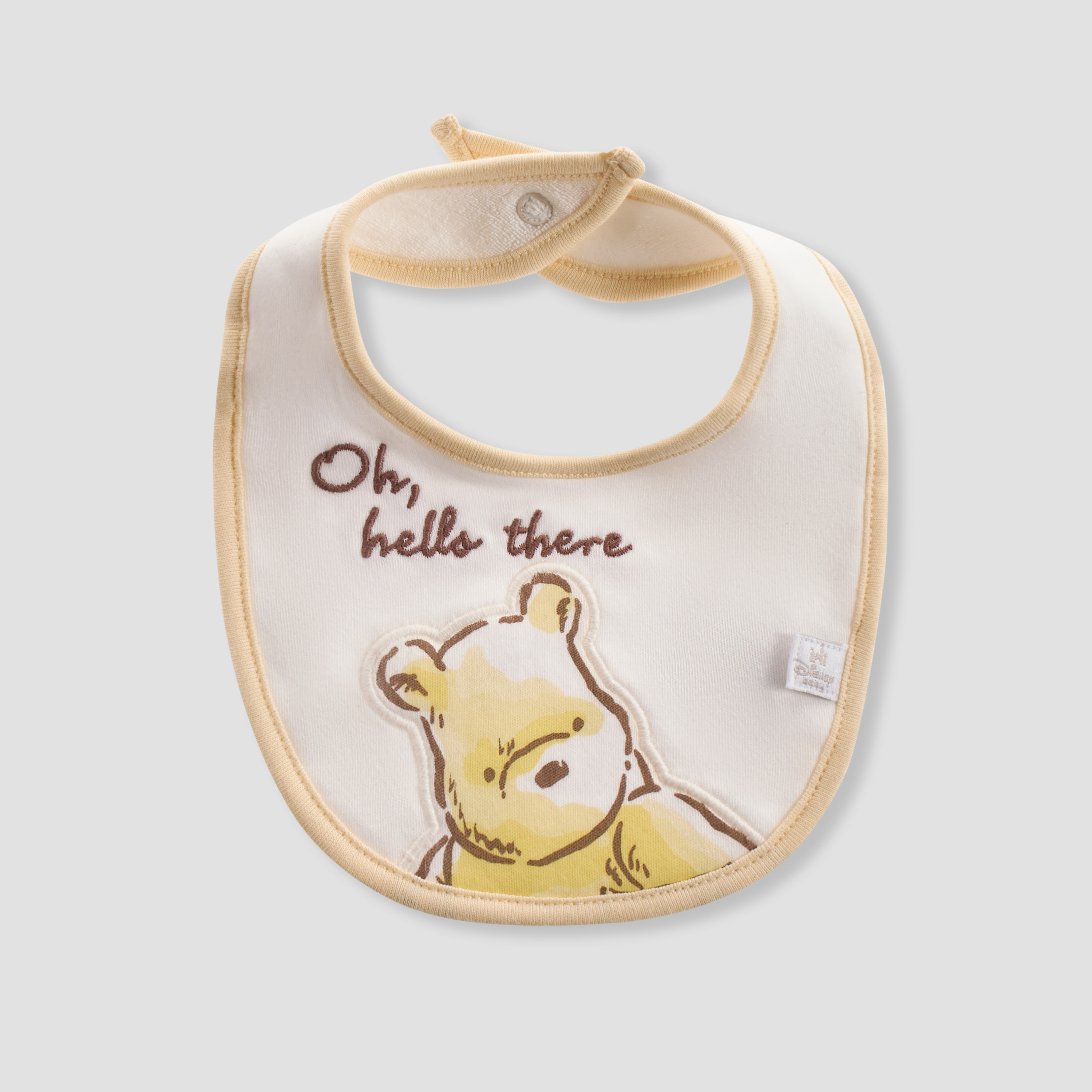 Disney Baby Bib with Winnie the Pooh Applique-baby-feeding-bibs-image-1