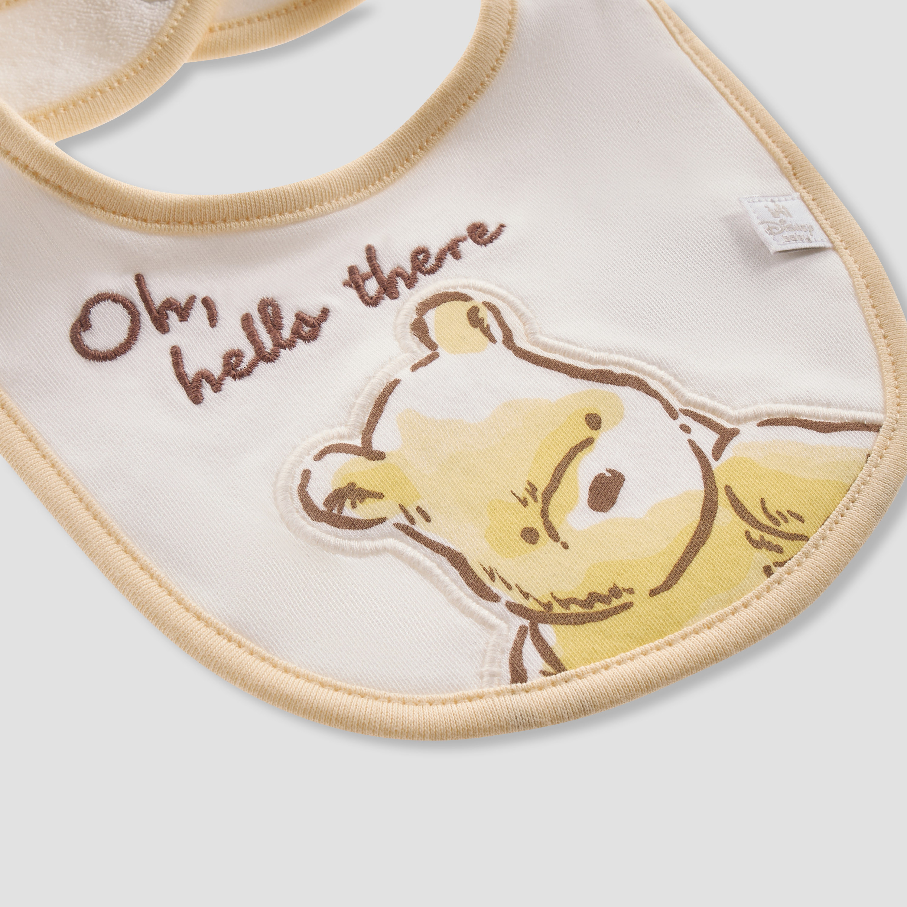 Disney Baby Bib with Winnie the Pooh Applique-baby-feeding-bibs-image-3