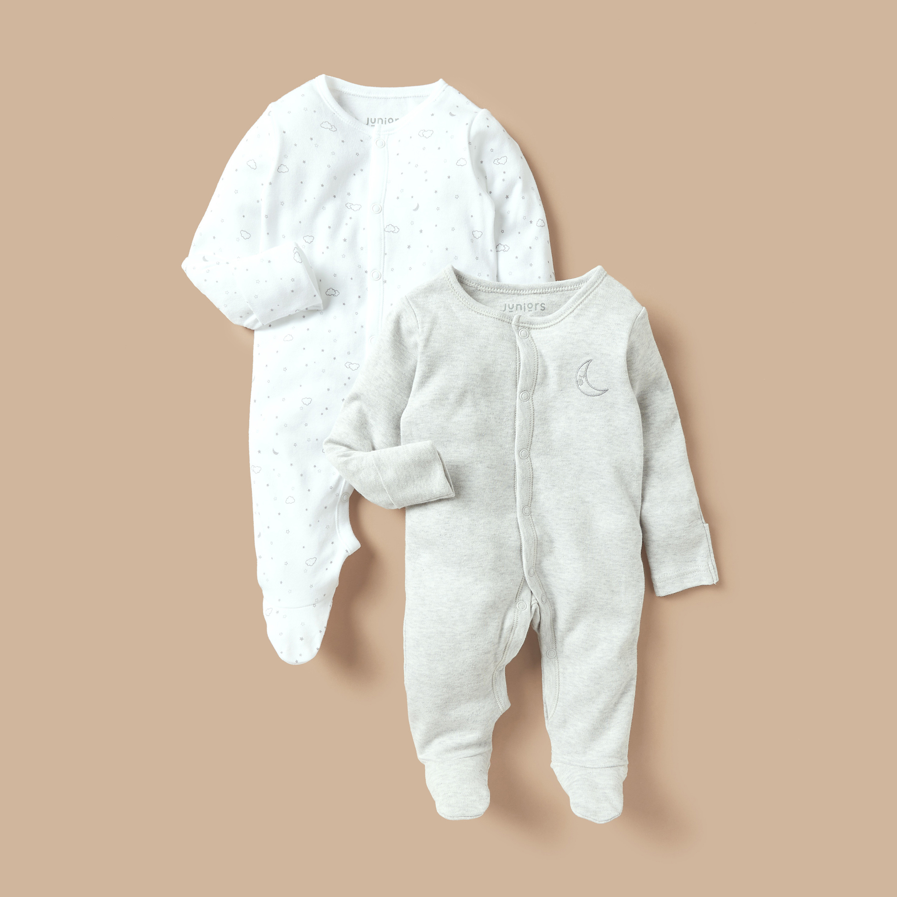 Juniors Printed Sleepsuit - Set of 2-baby-boys-clothing-nightwear-sleepsuits-image-1