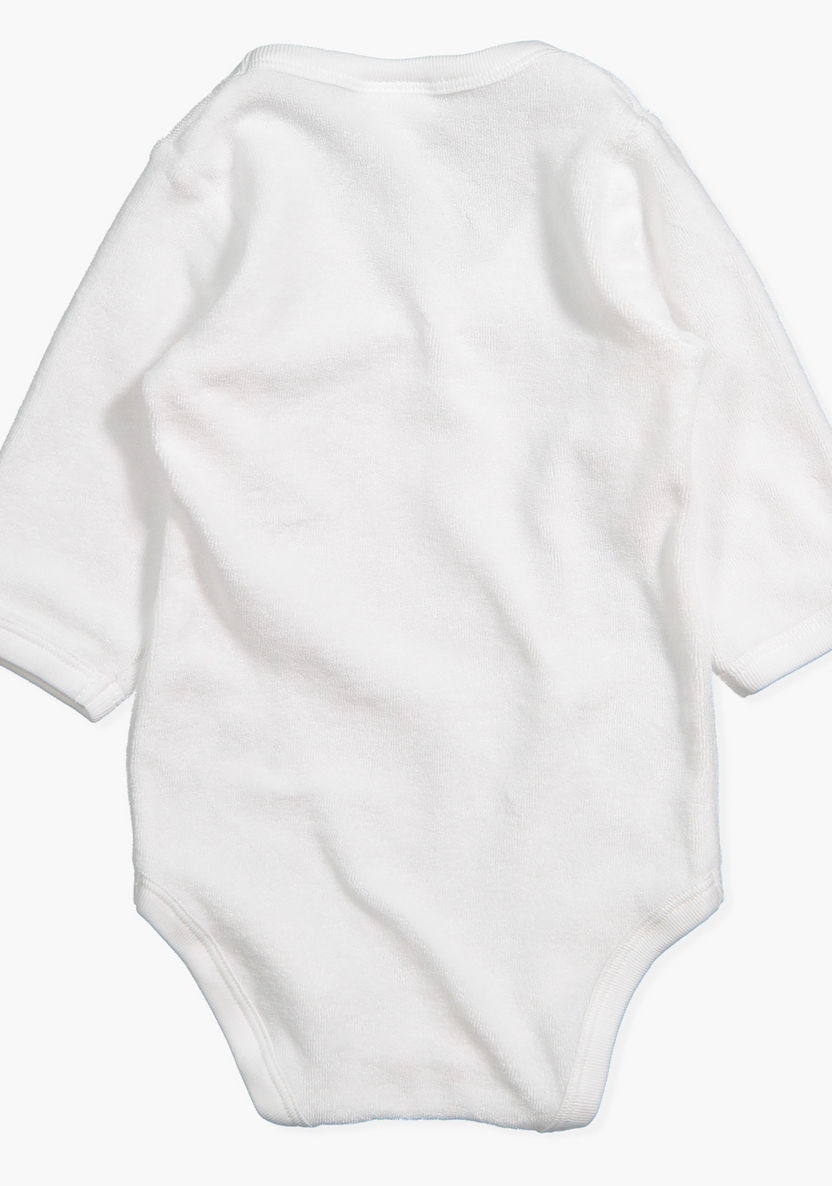 Juniors Solid Long Sleeves Bodysuit with Round Neck-Bodysuits-image-1
