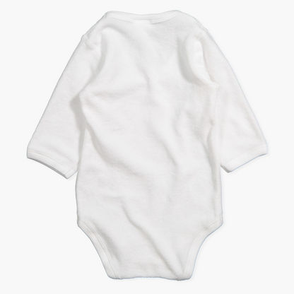 Juniors Solid Long Sleeves Bodysuit with Round Neck