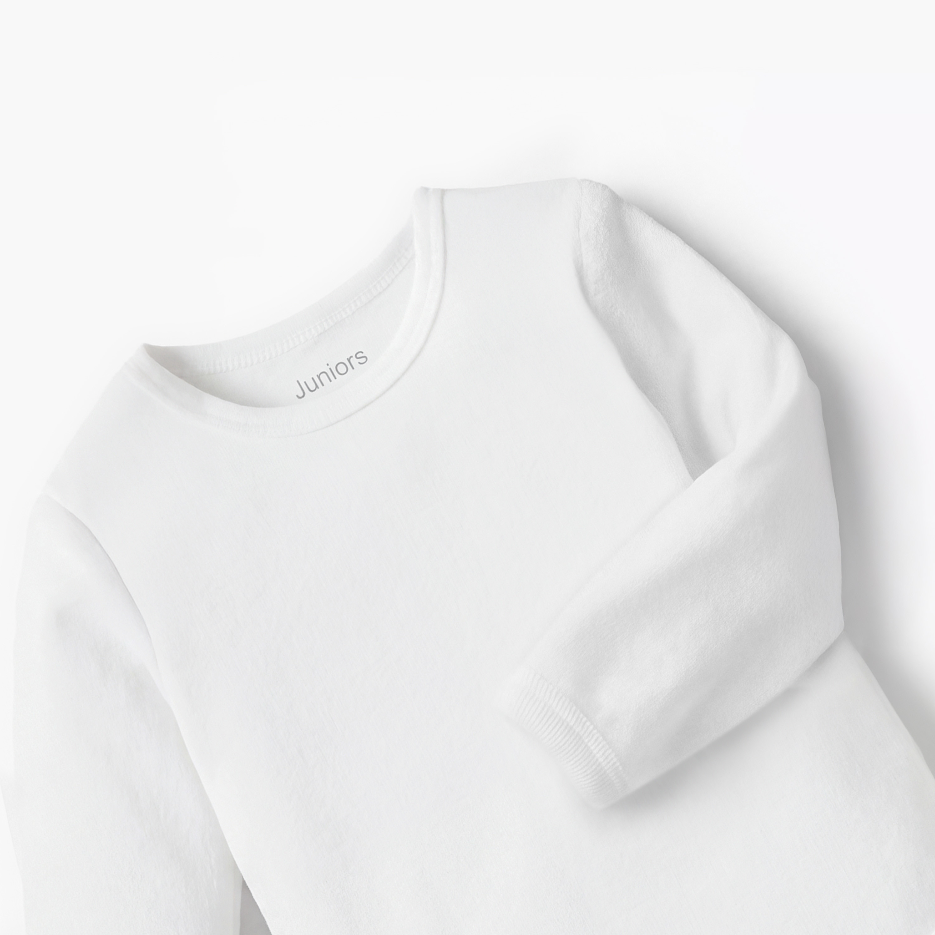 بودي سوت سادة بأكمام طويلة وياقة مستديرة من جونيورز-baby-boys-clothing-bodysuits-image-3