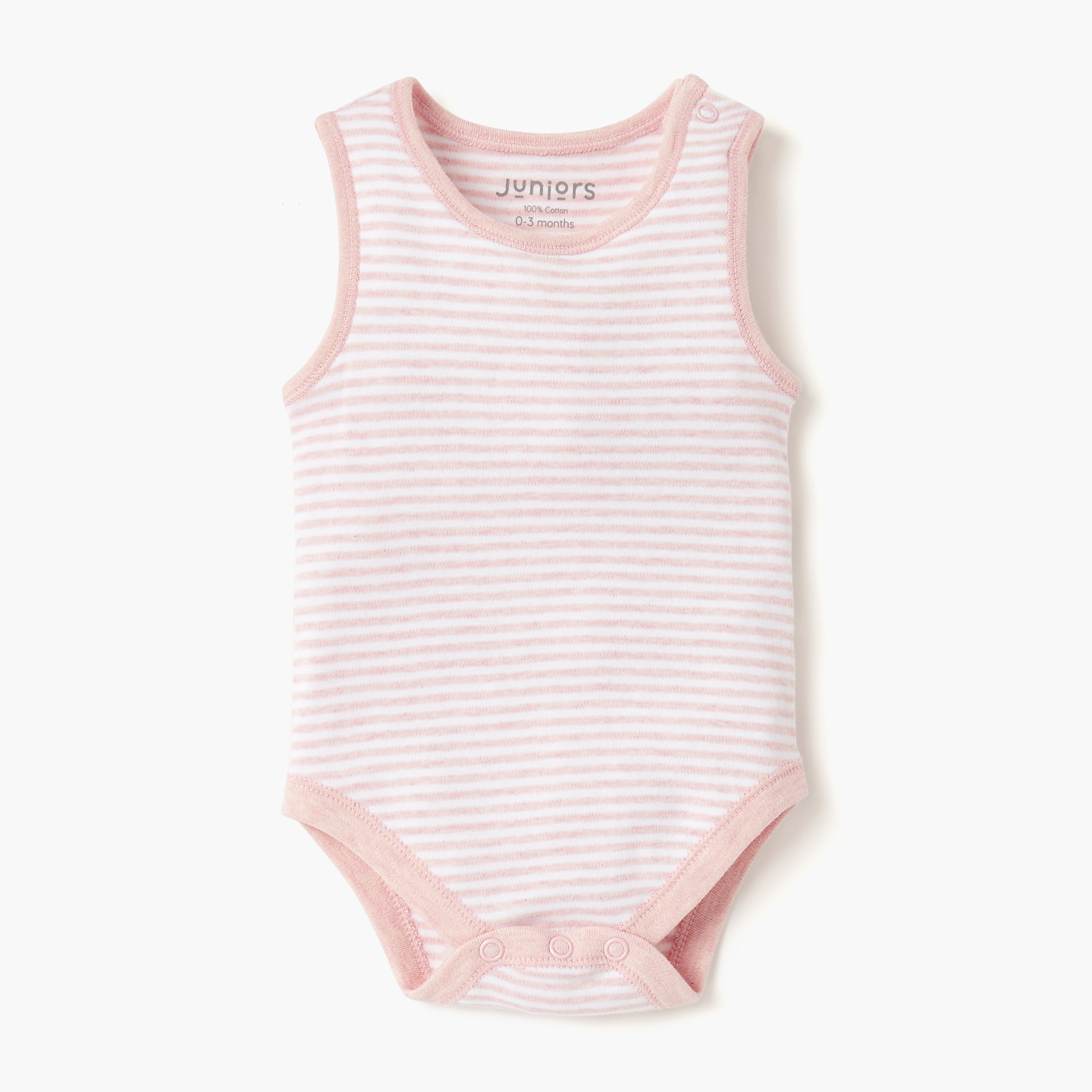 Juniors Printed Sleeveless Bodysuit with Button Closure - Set of 2-baby-girls-clothing-bodysuits-image-5