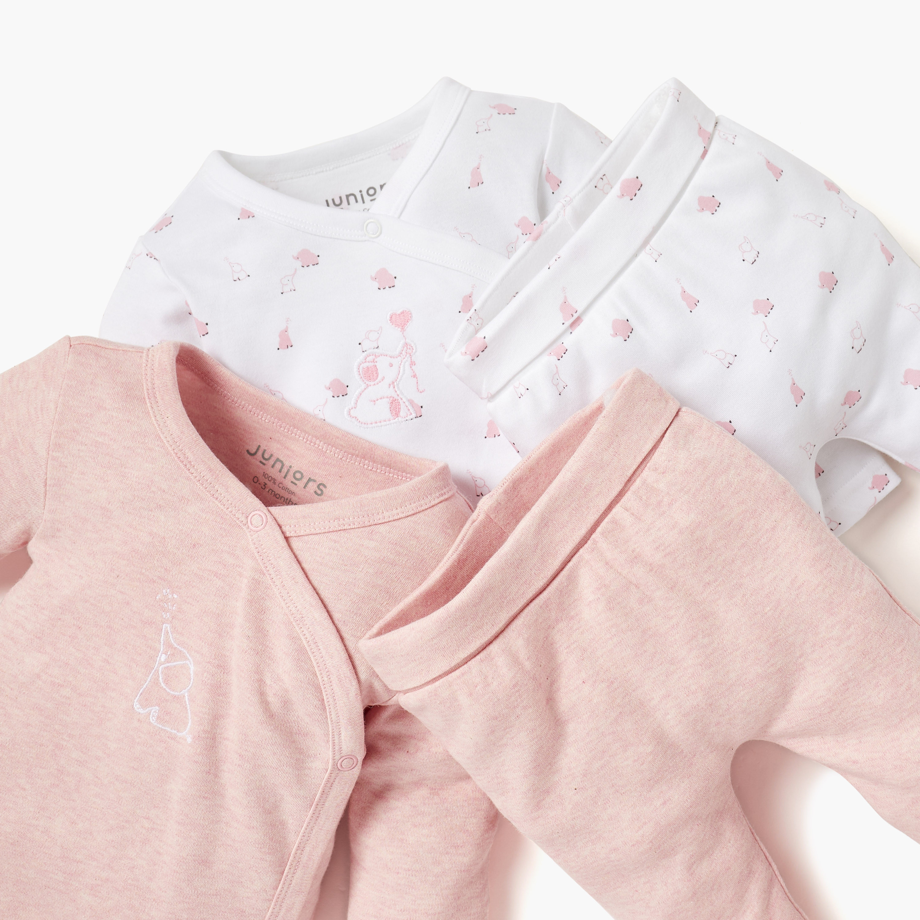 Juniors Assorted T-shirt with Closed Feet Pyjama - Set of 2-baby-girls-clothing-nightwear-pyjamasets-image-5