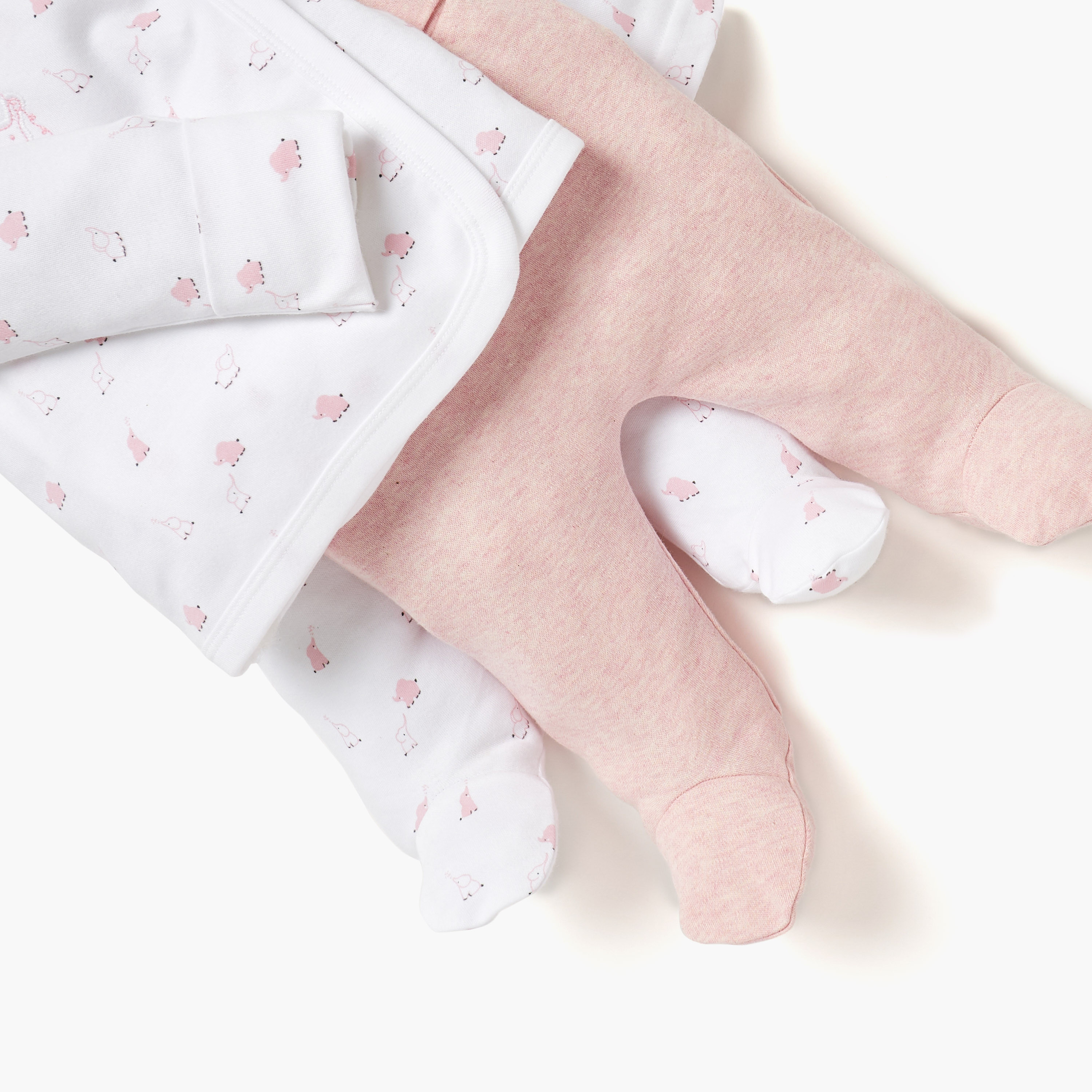 Juniors Assorted T-shirt with Closed Feet Pyjama - Set of 2-baby-girls-clothing-nightwear-pyjamasets-image-6