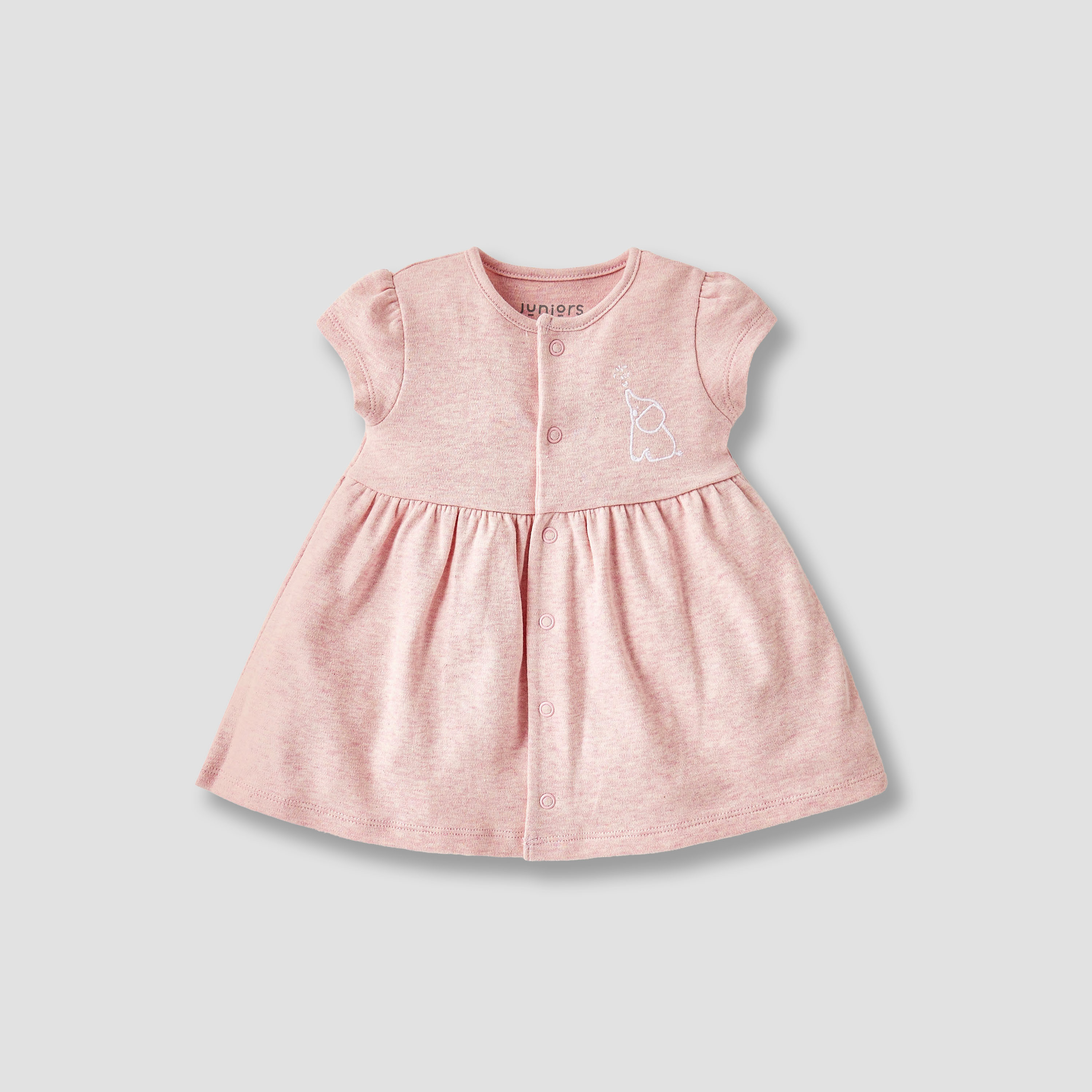 فساتين إيه لاين بطبعات فيل مع أزرار إغلاق من جونيورز - طقم من قطعتين-baby-girls-clothing-dressesandjumpsuits-image-3