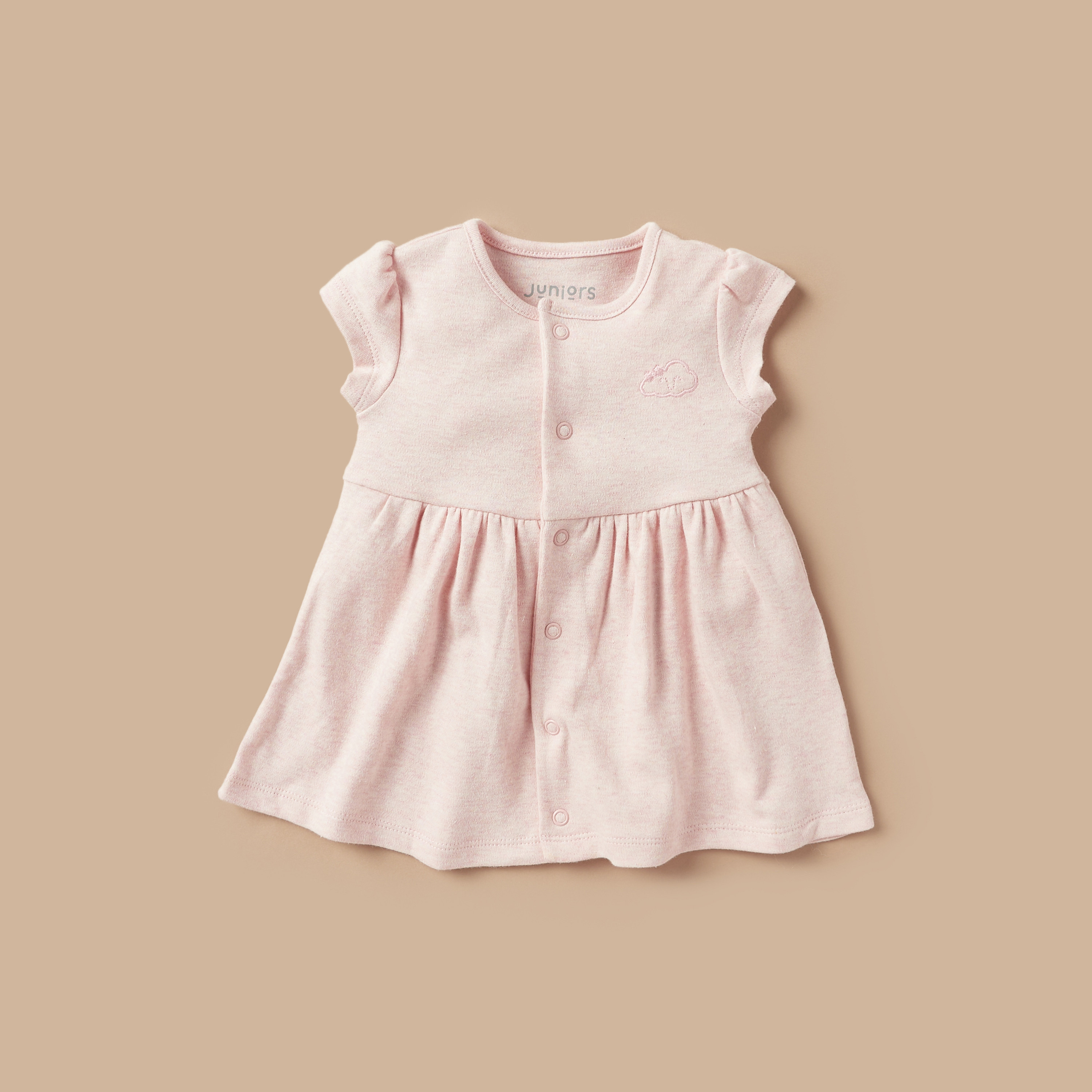 فساتين إيه لاين بأكمام قصيرة وطبعات من جونيورز - طقم من قطعتين-baby-girls-clothing-dressesandjumpsuits-image-2