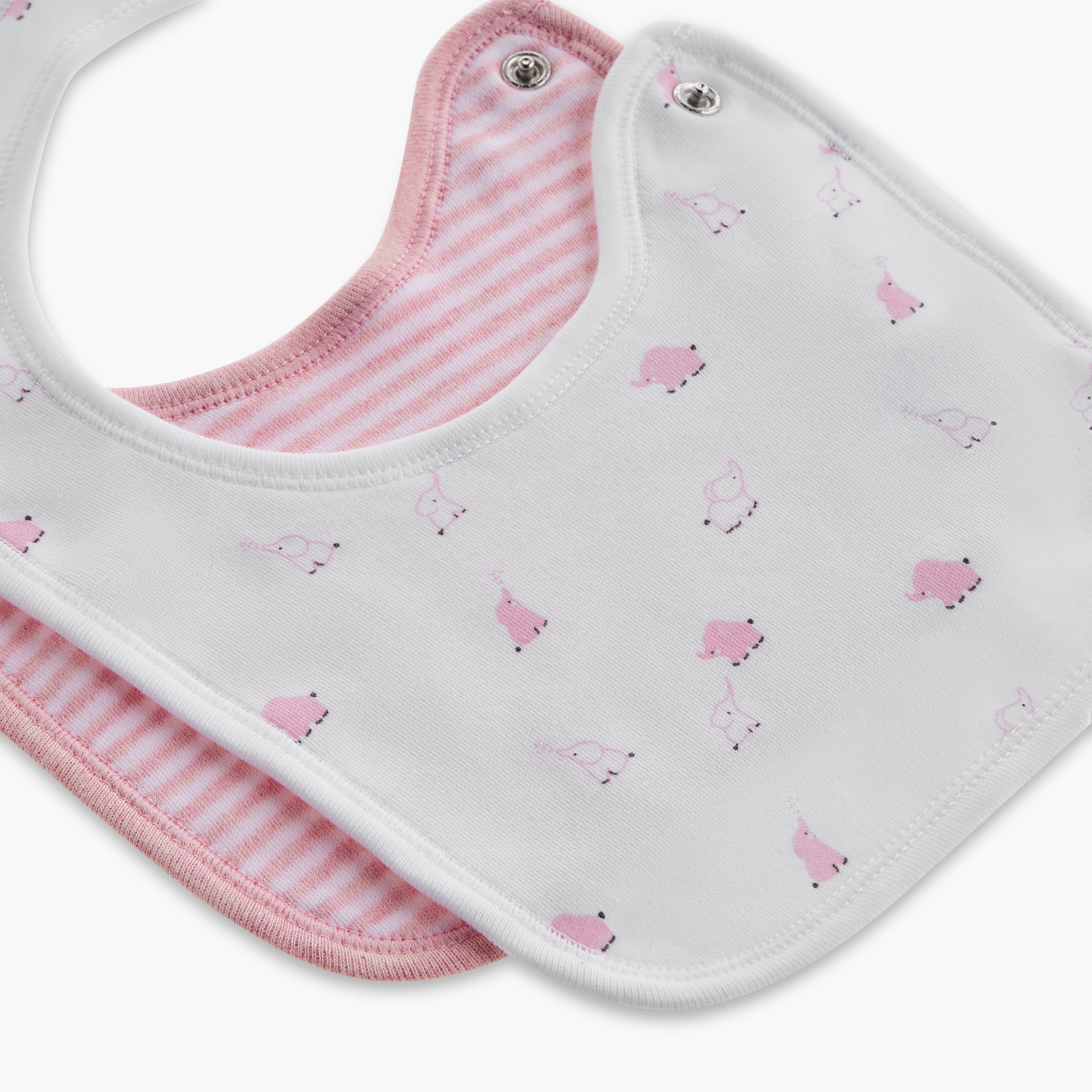 مرايل بطبعات مع أزرار إغلاق كبس من جونيورز - طقم من قطعتين-baby-feeding-bibs-image-5