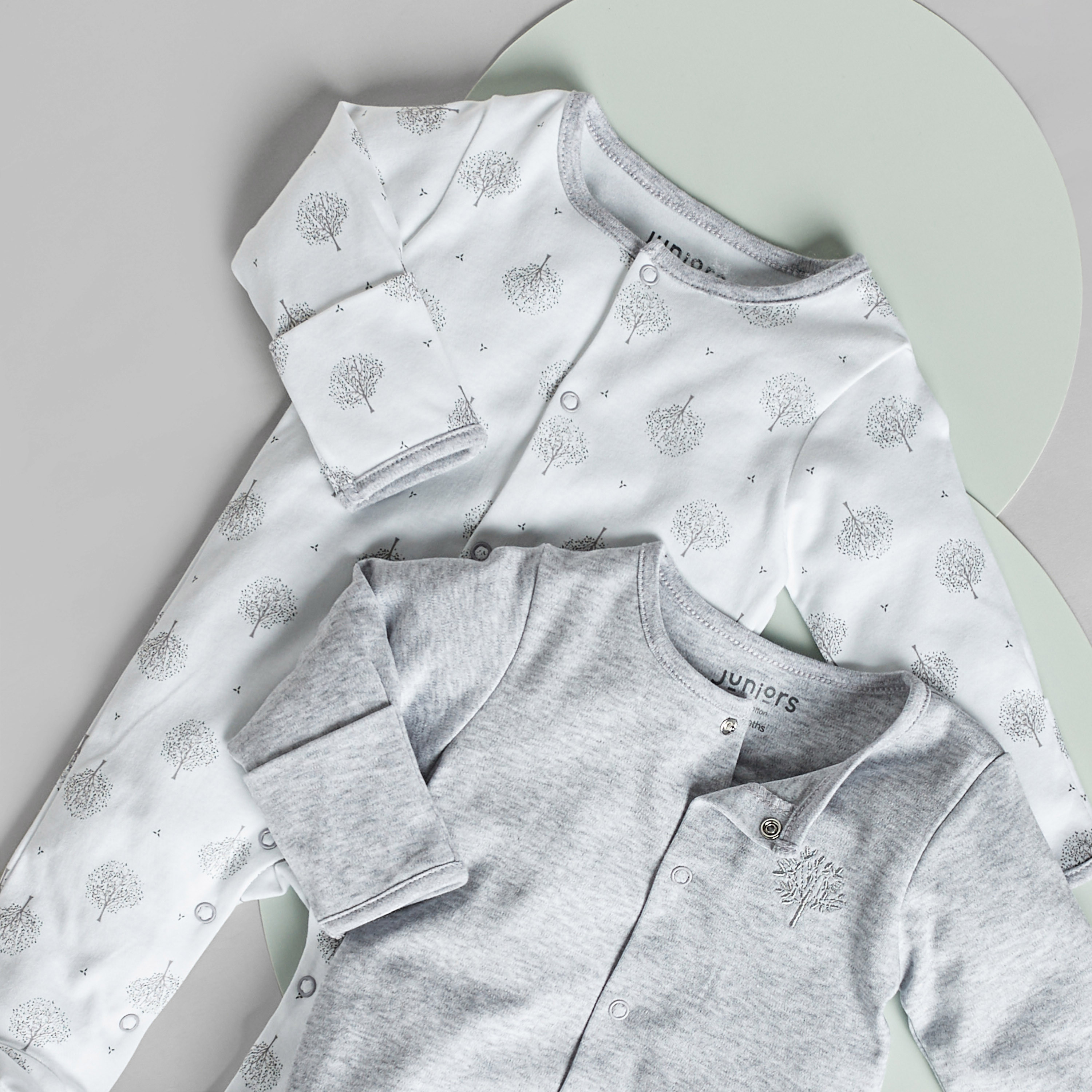 Juniors Printed Long Sleeve Sleepsuit with Snap Button Closure - Set of 2-baby-boys-clothing-multipacks-image-3