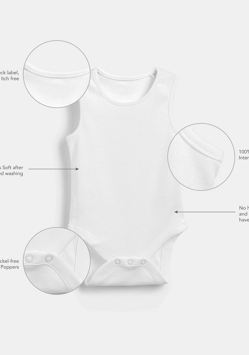 Juniors Textured Sleeveless Bodysuit with Round Neck-Bodysuits-image-4