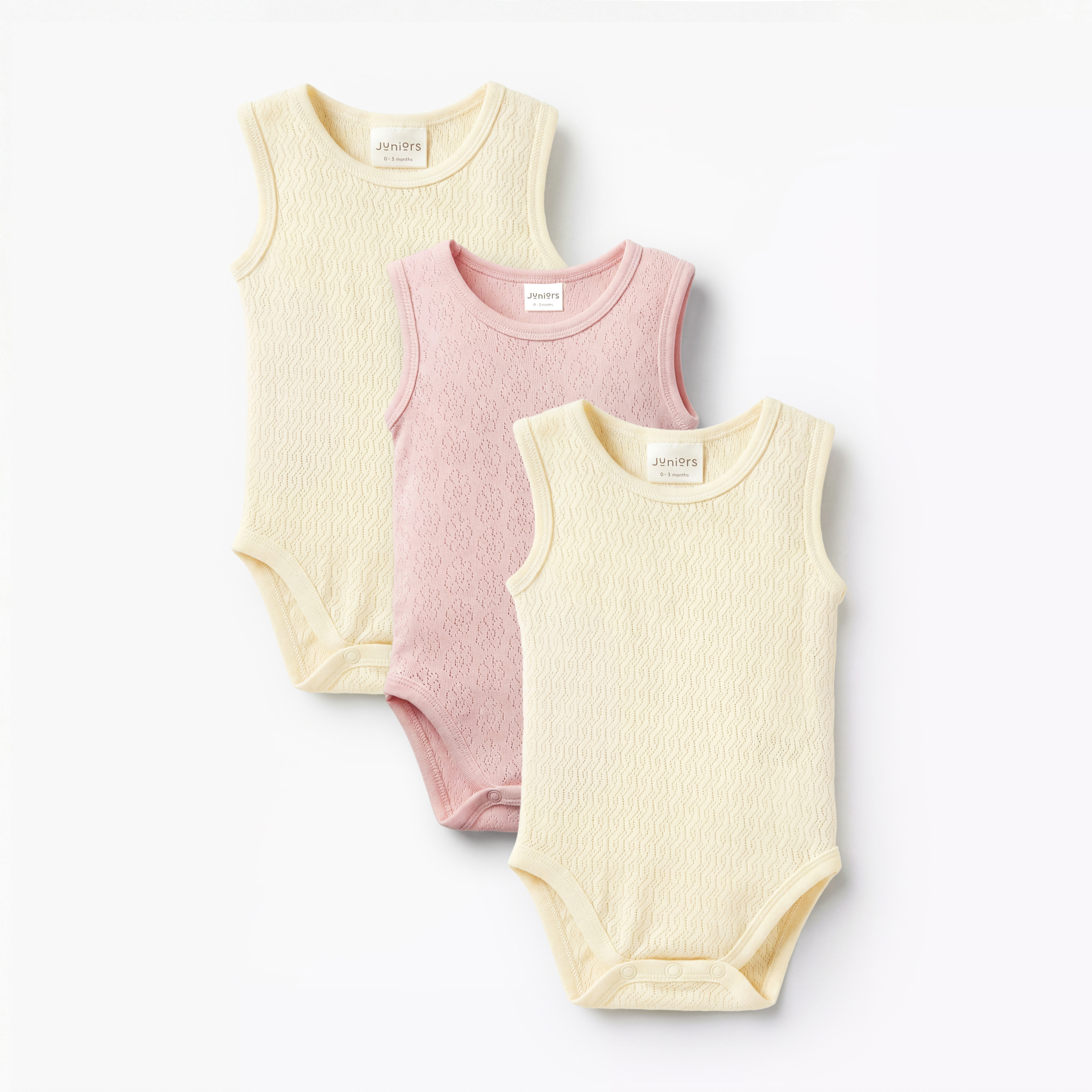 Juniors Textured Sleeveless Bodysuit - Set of 3-baby-boys-clothing-bodysuits-image-1