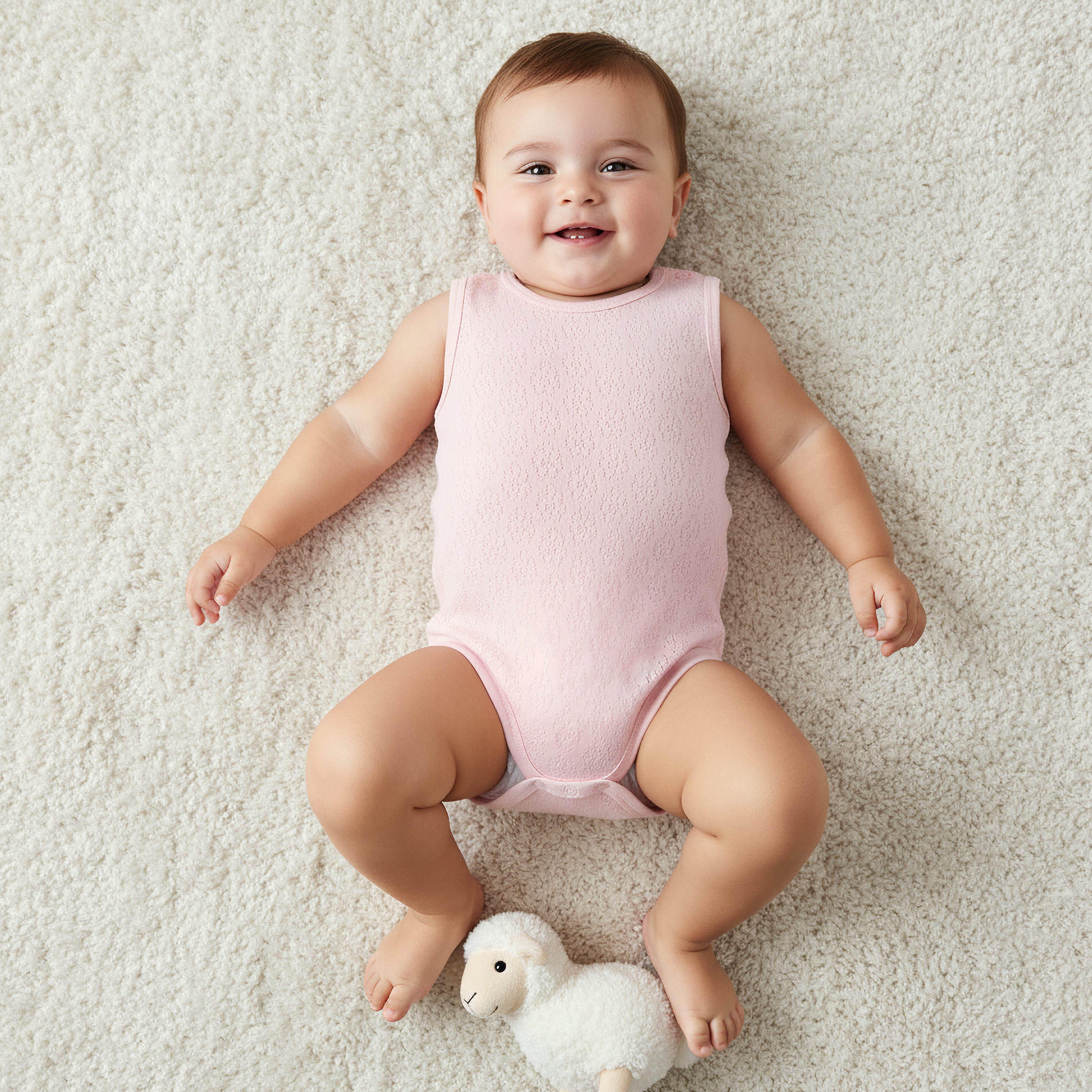Juniors Textured Sleeveless Bodysuit - Set of 3-baby-boys-clothing-bodysuits-image-2