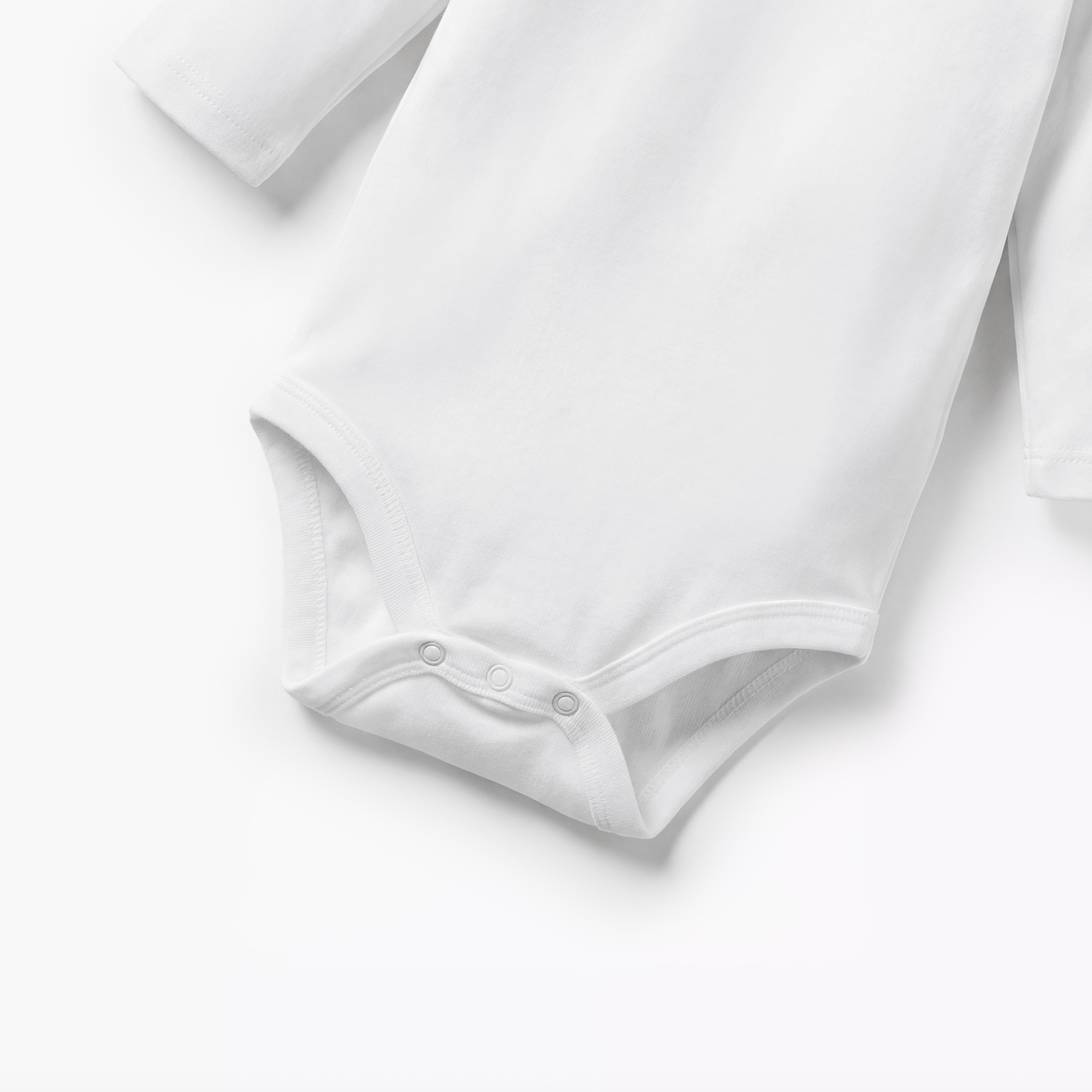 Juniors Solid Bodysuit with Round Neck and Long Sleeves-baby-boys-clothing-bodysuits-image-4
