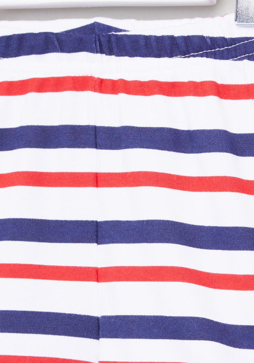 Juniors Printed Short Sleeves T-shirt with Striped Shorts-Pyjama Sets-image-4