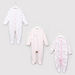 Juniors Printed Sleepsuit with Snap Button Closure - Set of 3-Sleepsuits-thumbnail-0