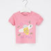 Juniors Printed Round Neck T-shirt with Shorts-Pyjama Sets-thumbnail-1