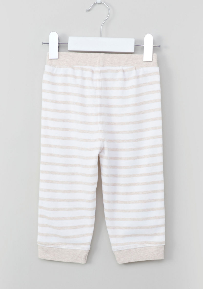 Juniors Embroidered Applique Detail Sweatshirt with Striped Jog Pants-Pyjama Sets-image-6
