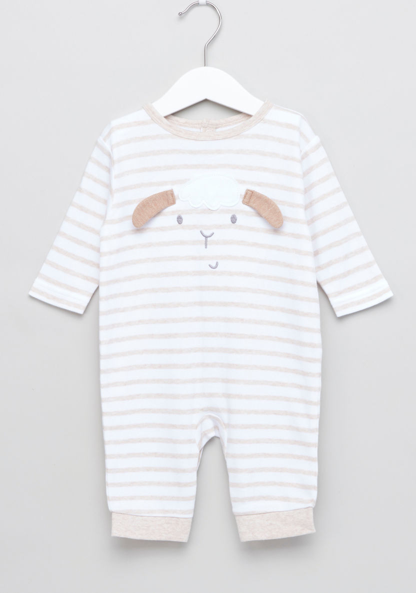 Juniors Striped Applique Detail Sleepsuit-Sleepsuits-image-0