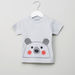 Juniors Printed T-shirt and Pyjama Set with Applique Detail-Pyjama Sets-thumbnail-1